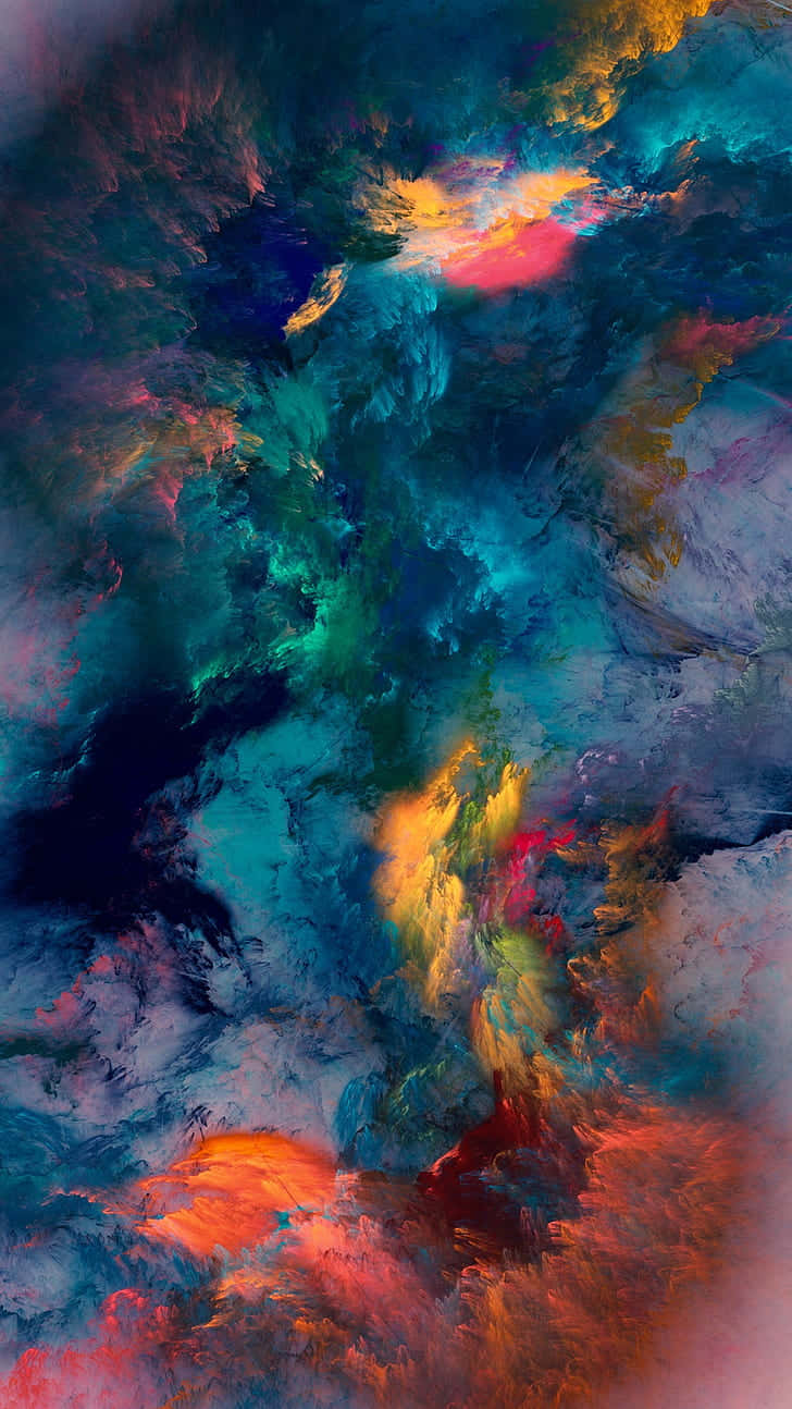 cosmic nebula, electric blues, teals, HD Phone Wallpaper