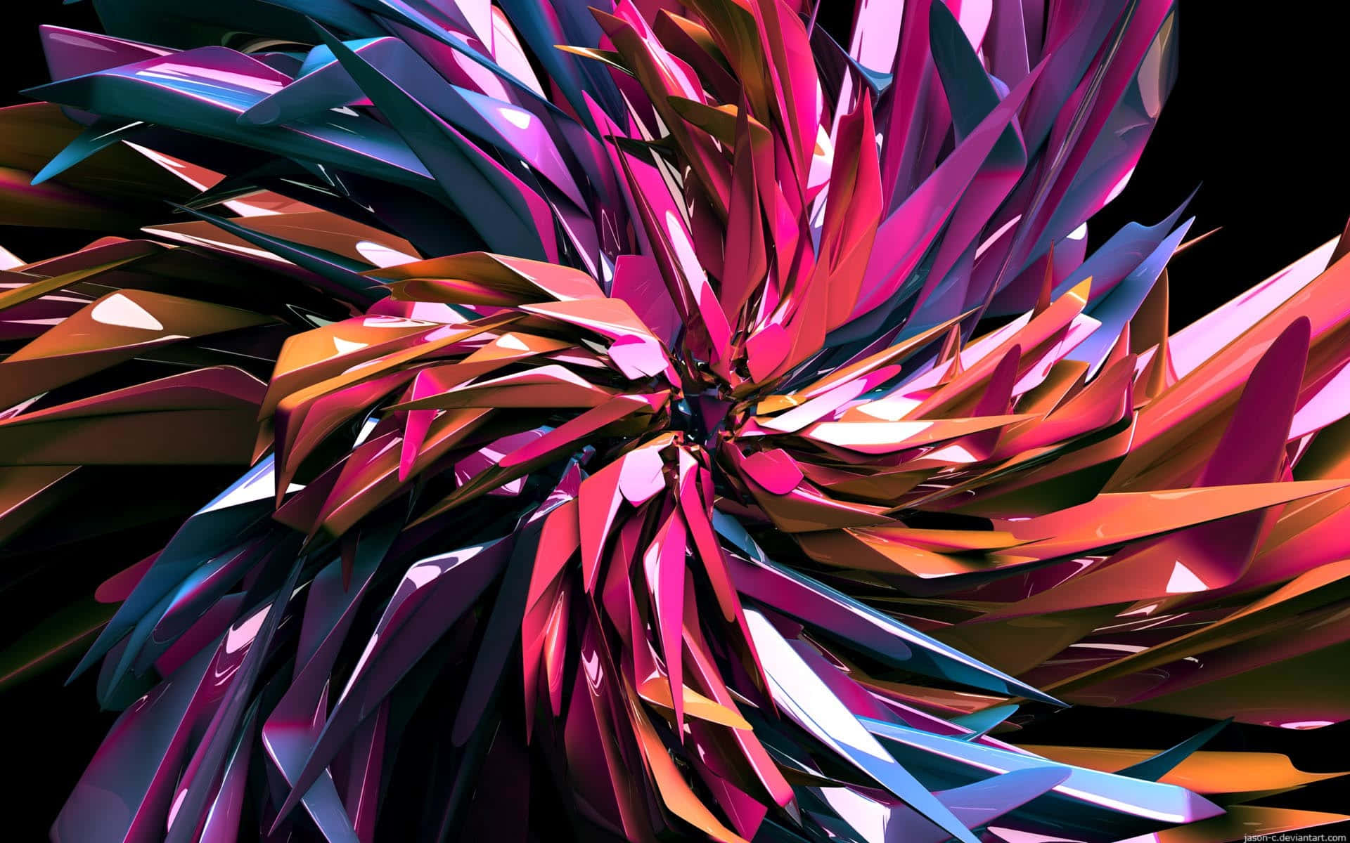 pink, orange, teal, Full HD Desktop Wallpaper