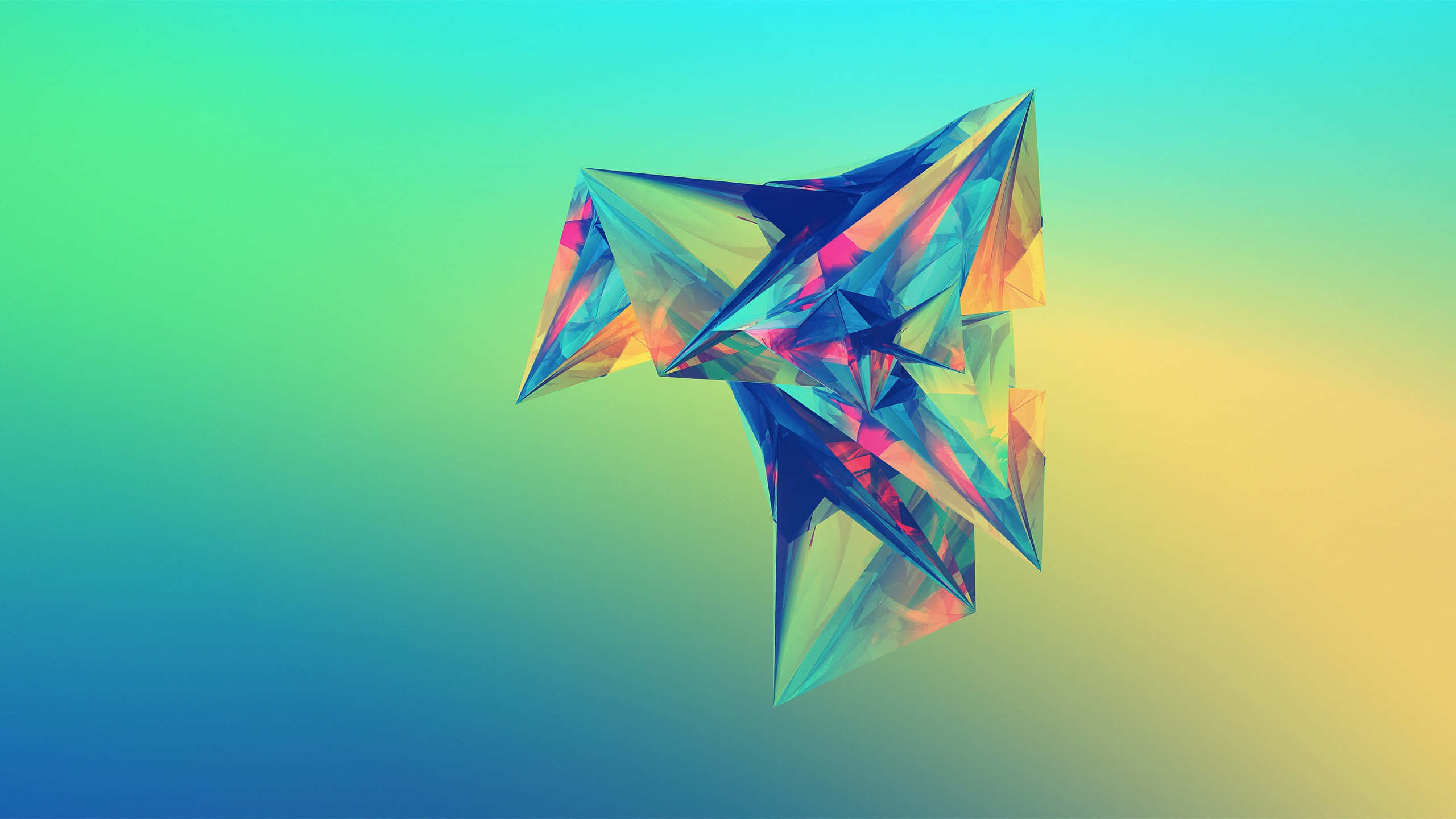 Maroon, Blue, geometric crystal shape, 2K Desktop Wallpaper