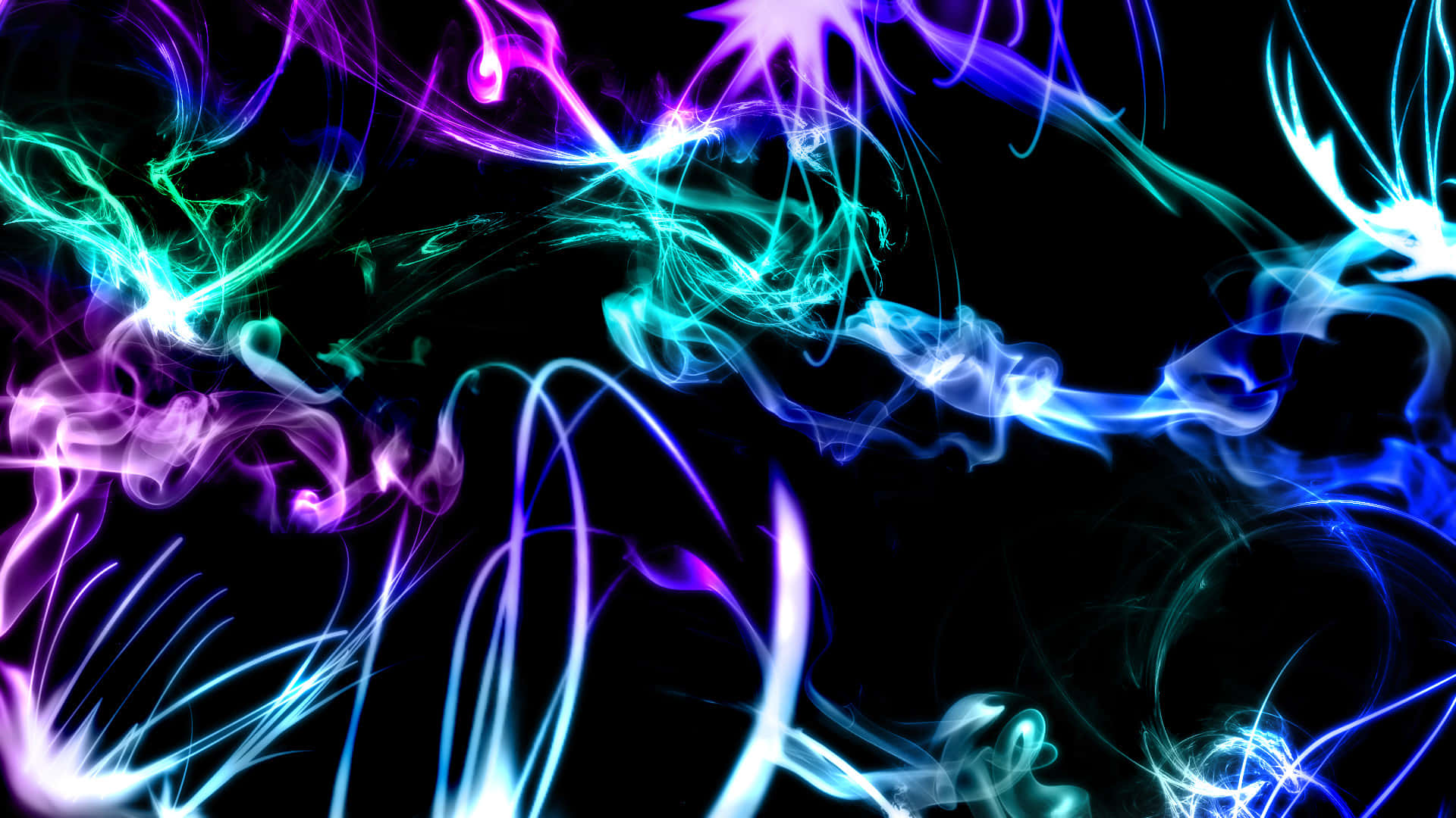 neon smoke, electric blues, purples, Full HD Desktop Wallpaper