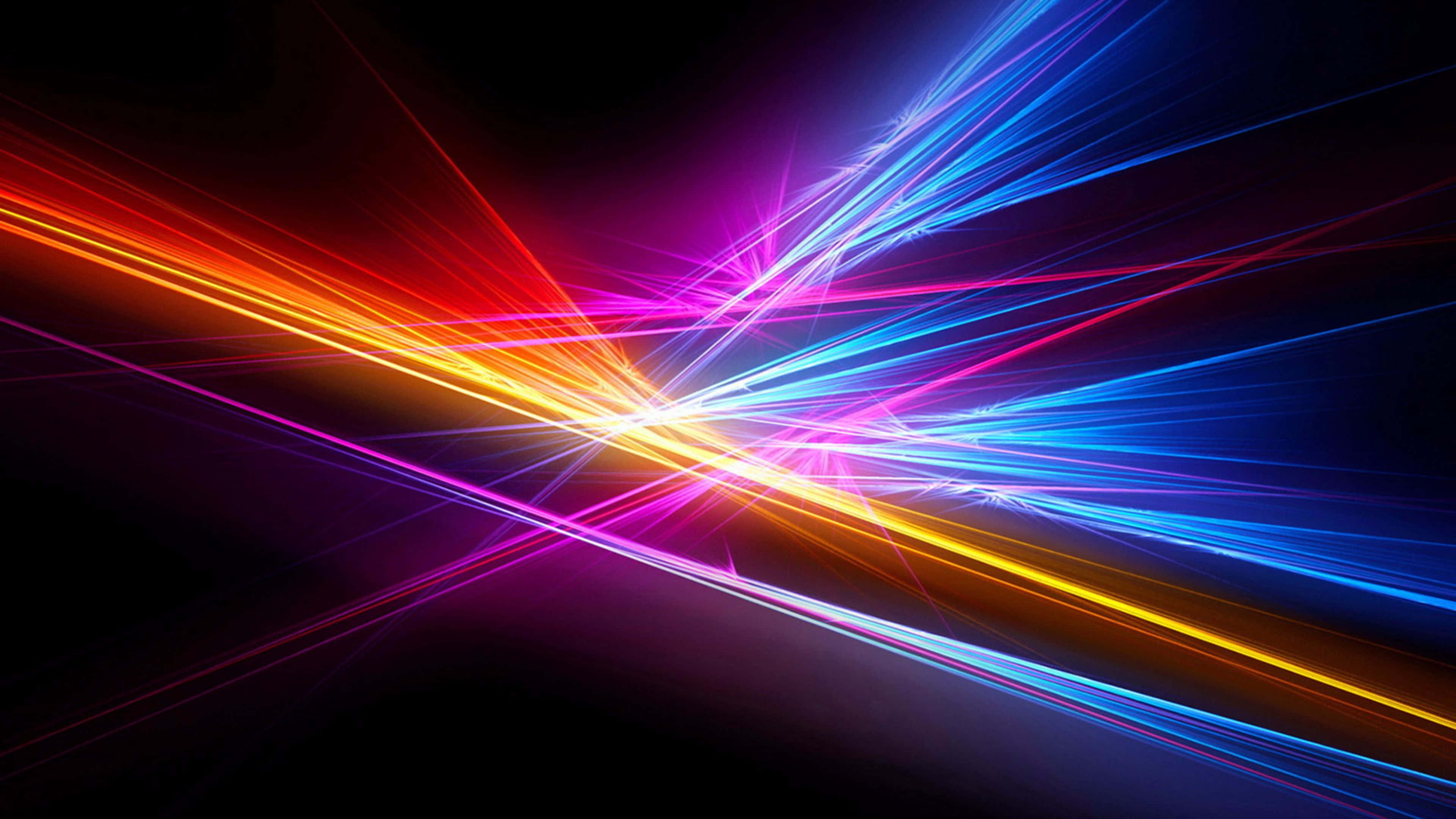 neon light streaks, black void, dynamic digital burst, 4K Desktop Wallpaper