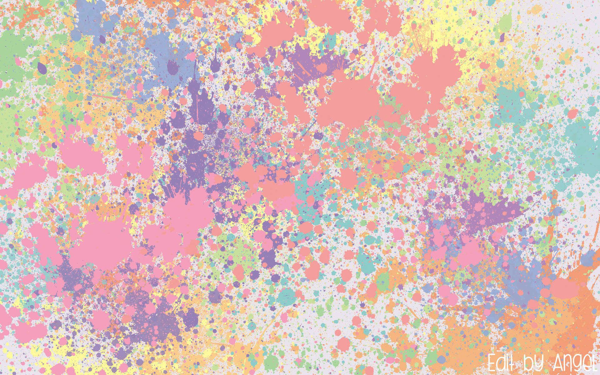pastel abstract, vibrant colorful paint splatters, light background, Full HD Desktop Wallpaper
