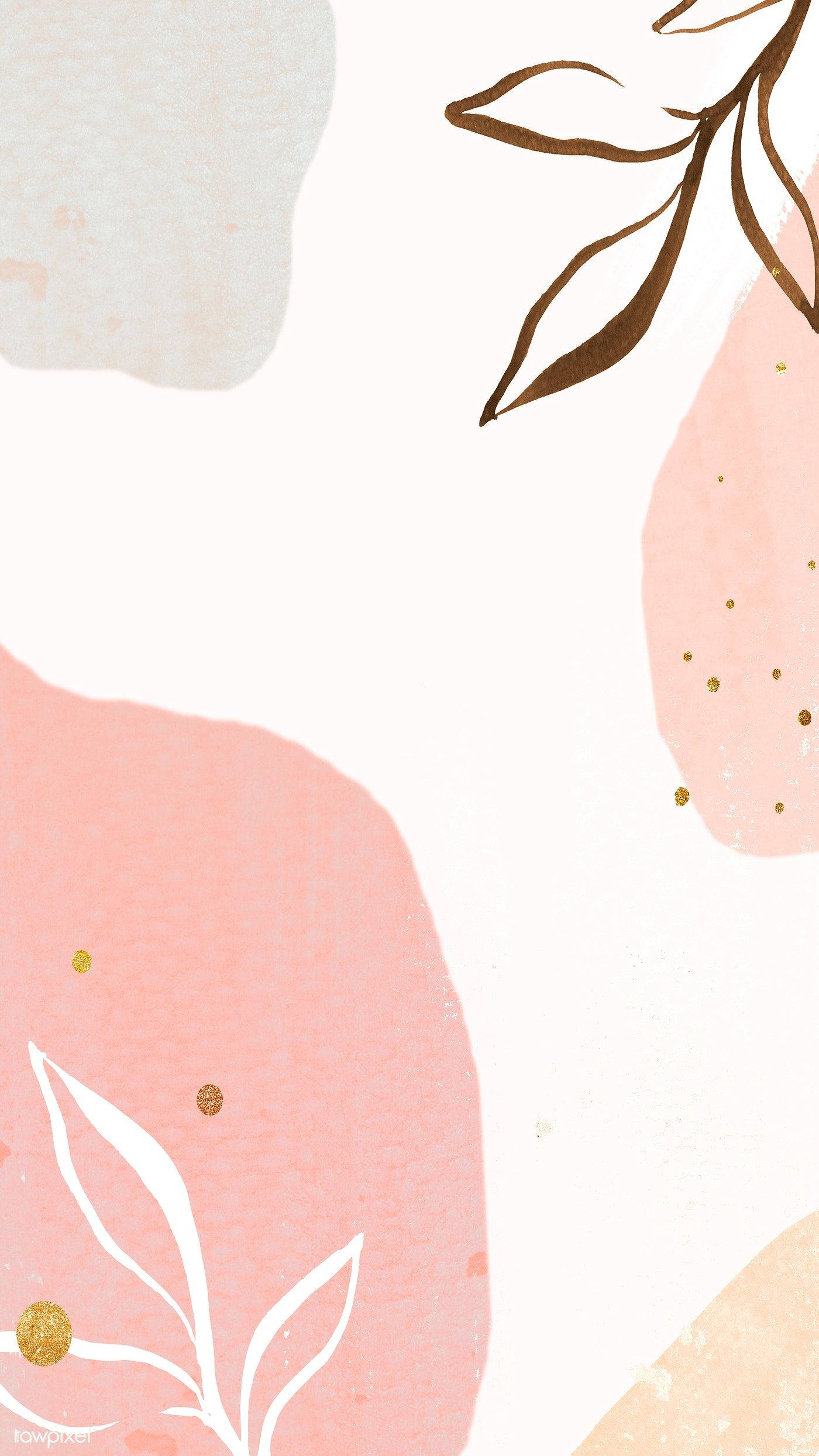 blush pink, beige, gold foil accents, Full HD Phone Wallpaper