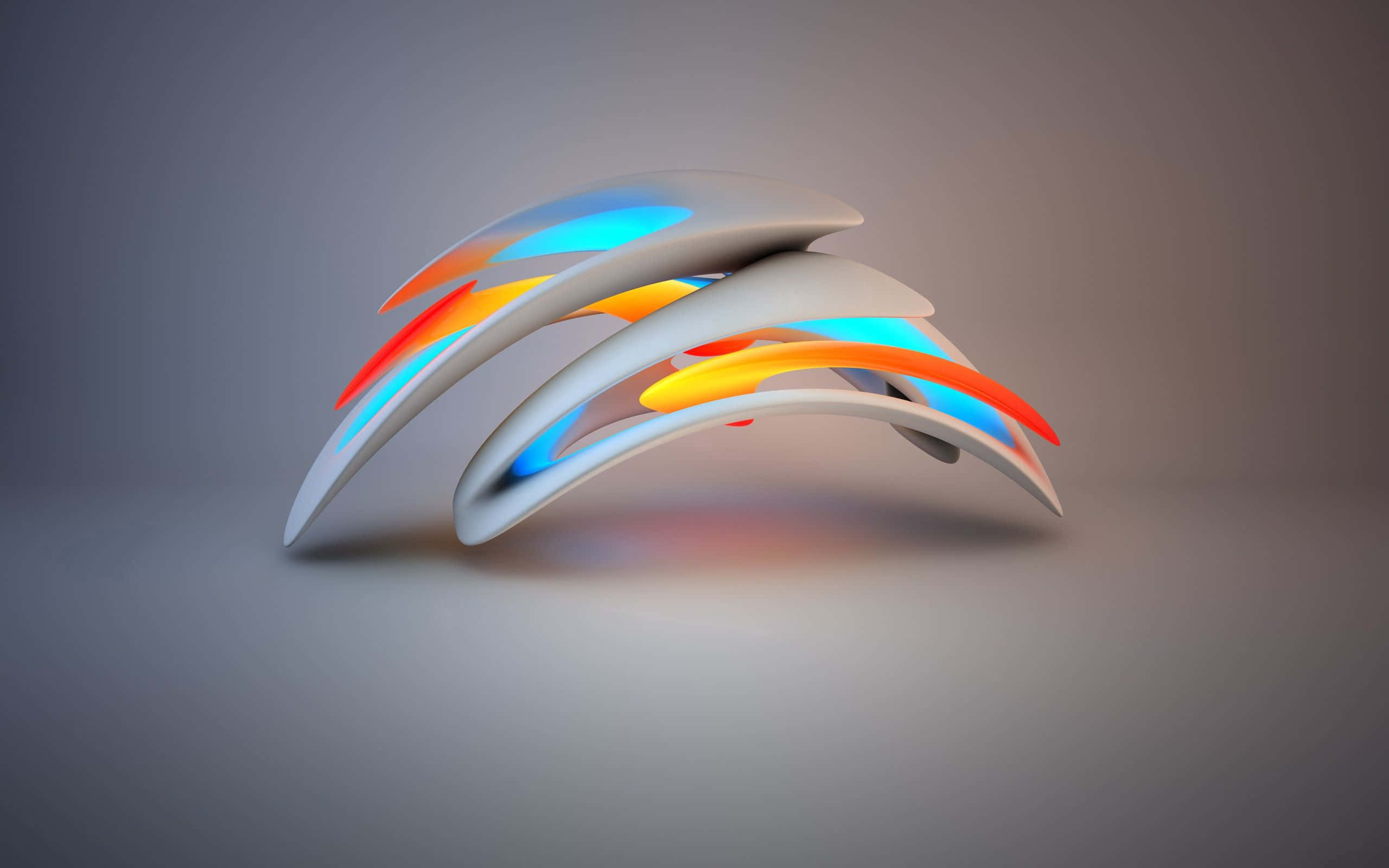 glowing blue, orange, yellow accents, 2K Desktop Wallpaper