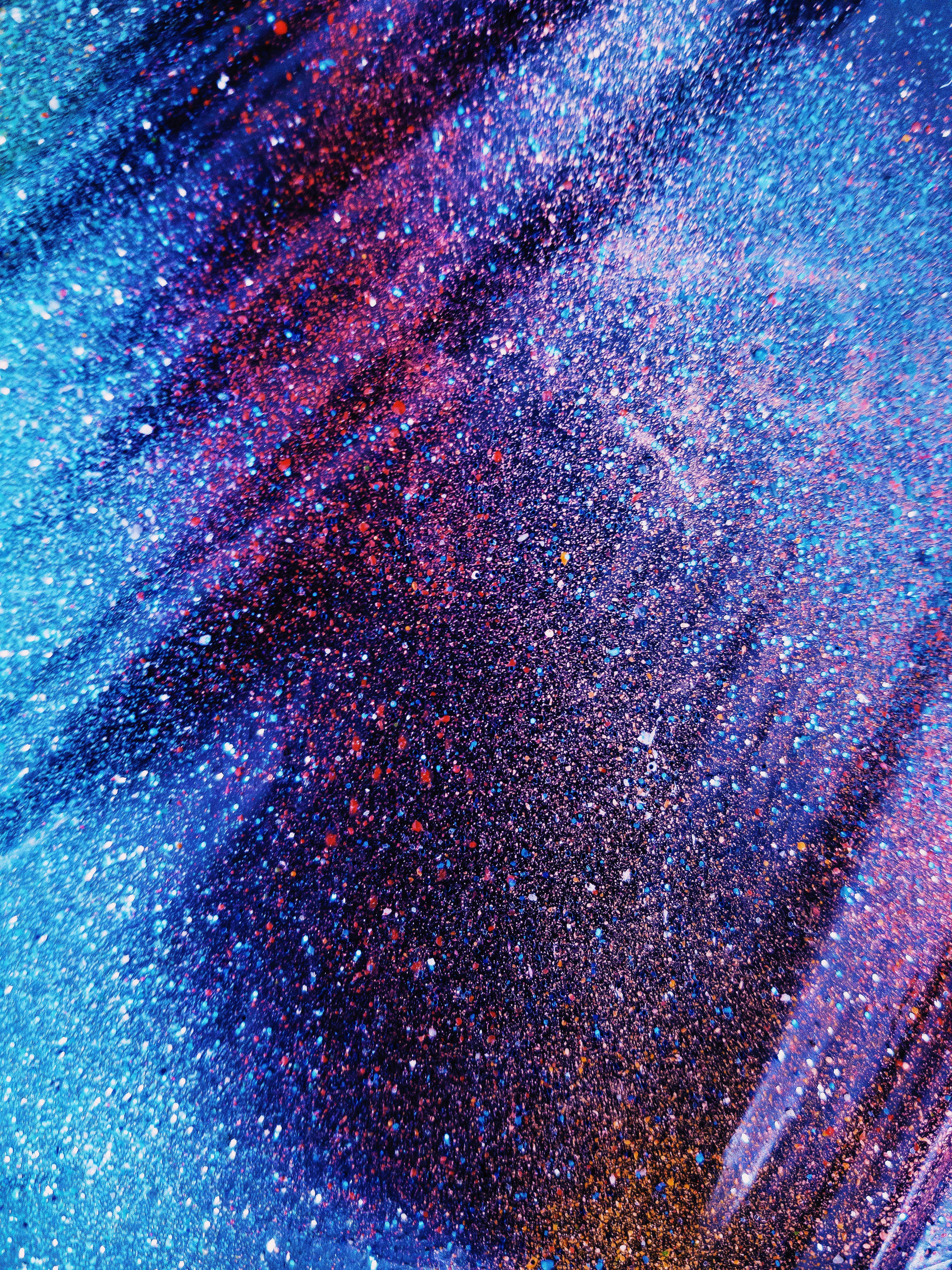 galaxy, blue, purple, 4K Phone Wallpaper