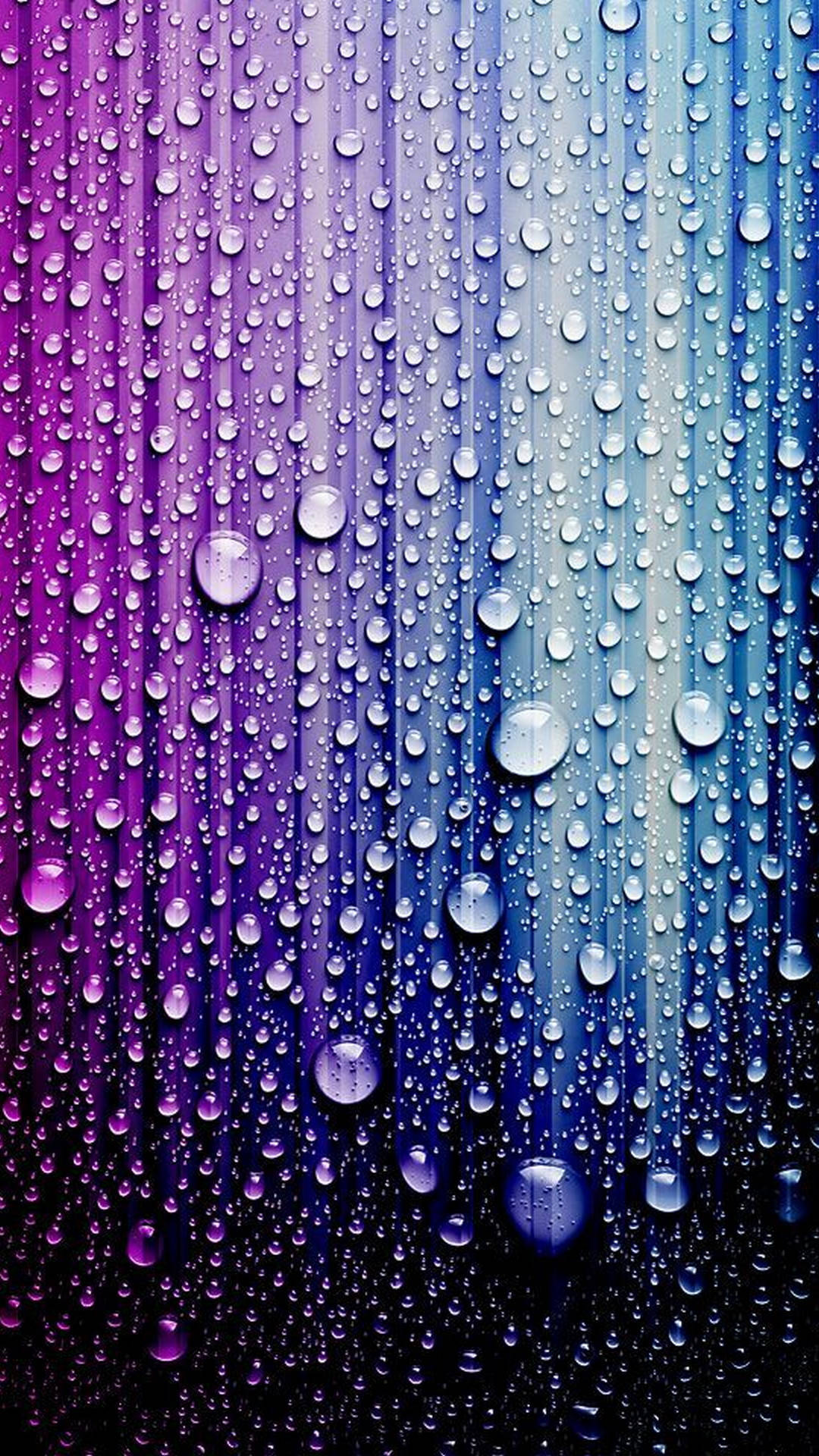 raindrops, glass surface, vibrant purple, Full HD Phone Wallpaper