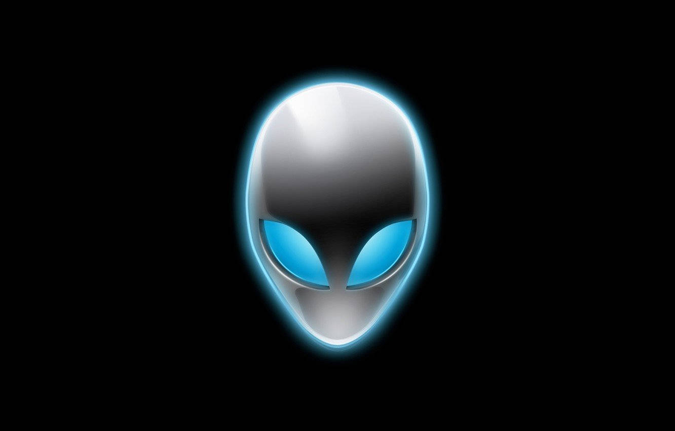 Cool Alien, glowing silver, bright blue eyes, HD Desktop Wallpaper
