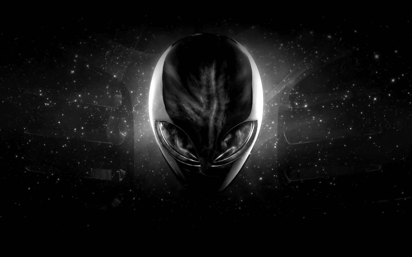 cool alien, glowing alien head, large eyes, HD Desktop Wallpaper