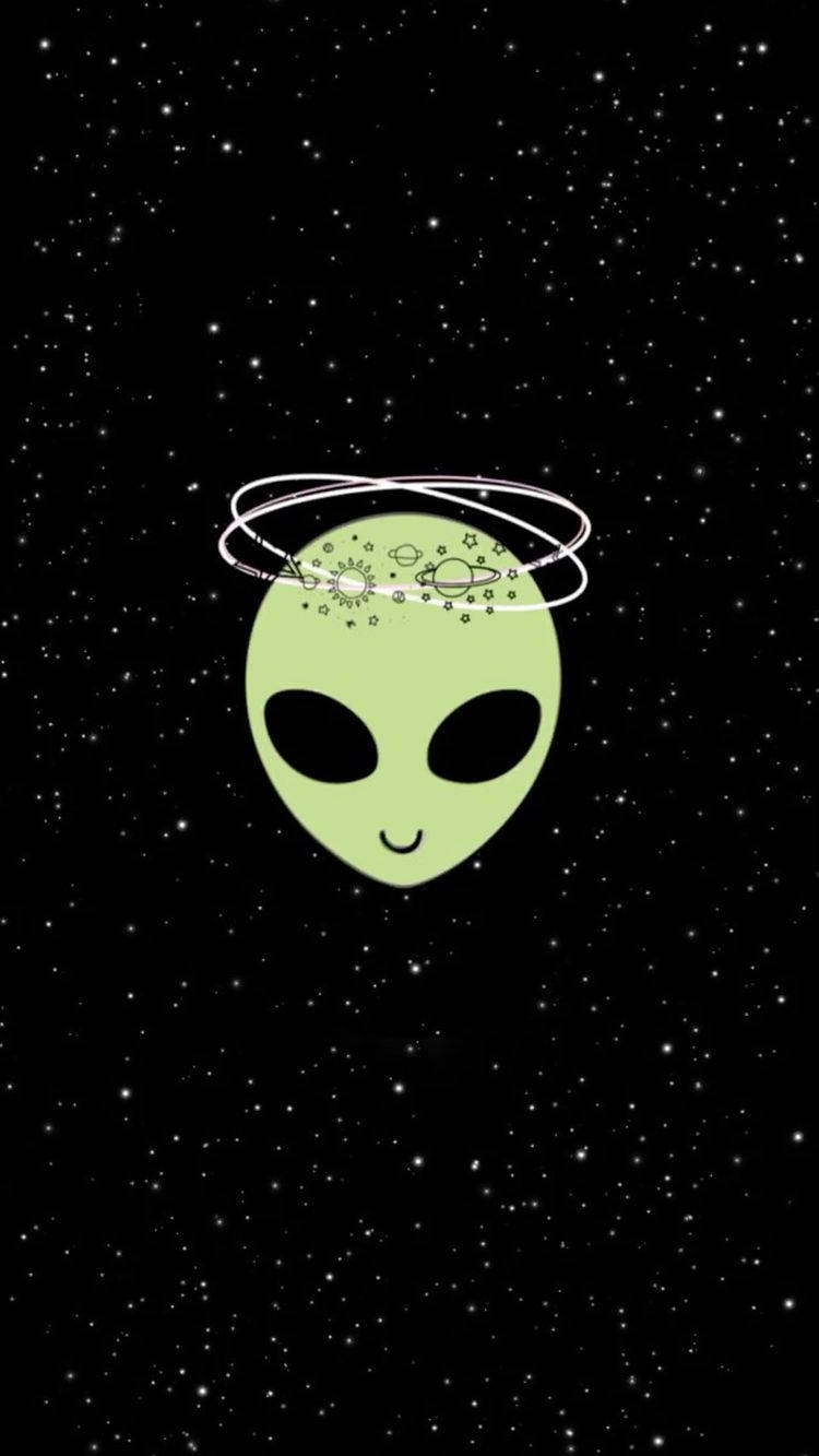 Cool Alien, green alien head, smiling face, HD Phone Wallpaper