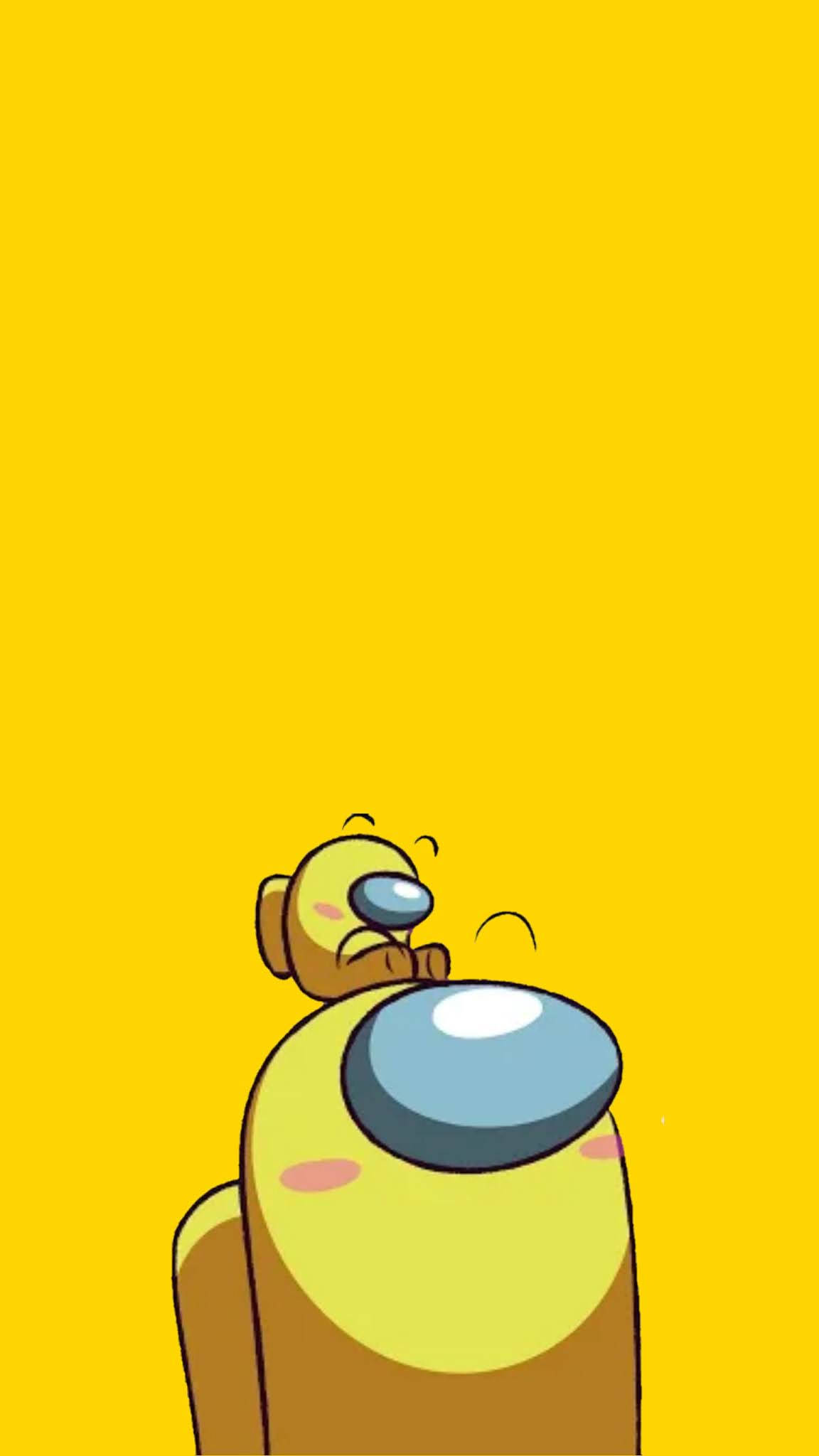 Cool Among US, yellow, blue visor, Full HD Phone Wallpaper