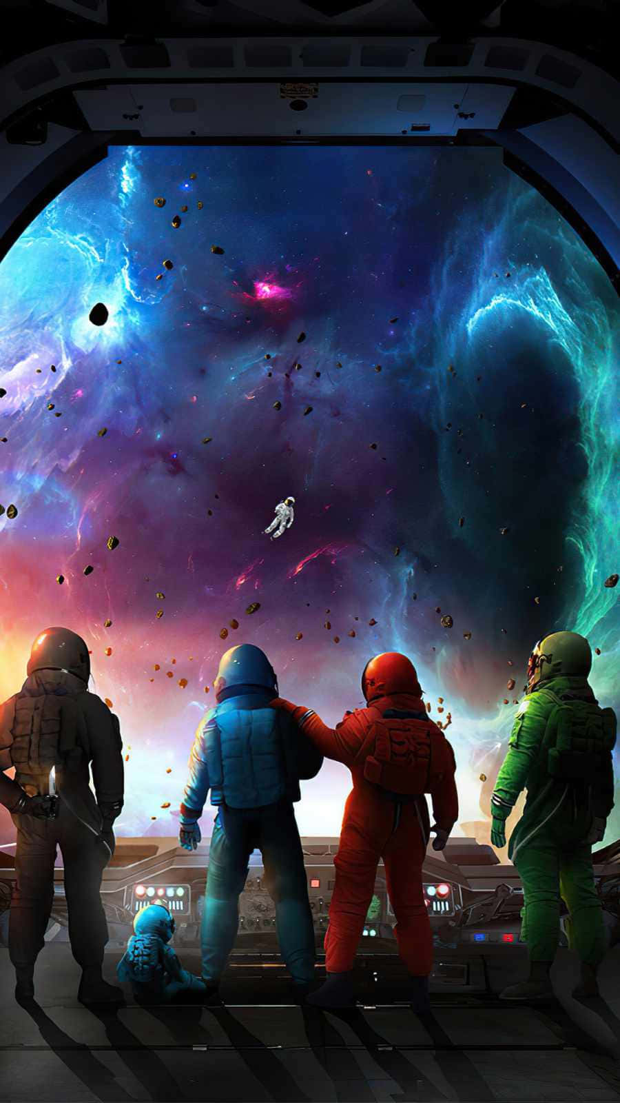 Among Us, astronauts, colorful suits, HD Phone Wallpaper
