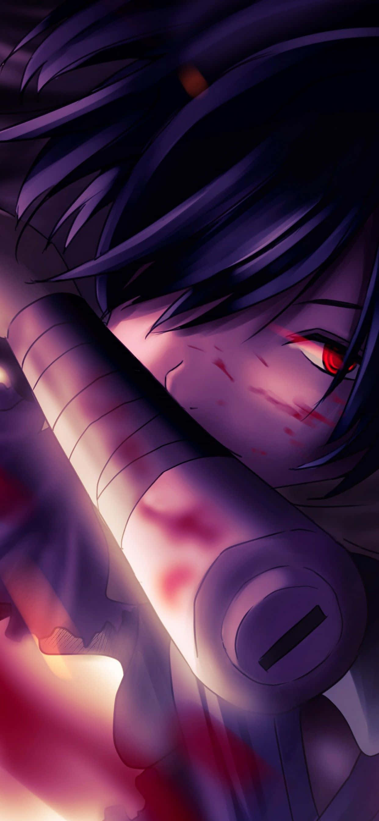 Cool Anime iPhone, anime character, dark hair, 2K Phone Wallpaper