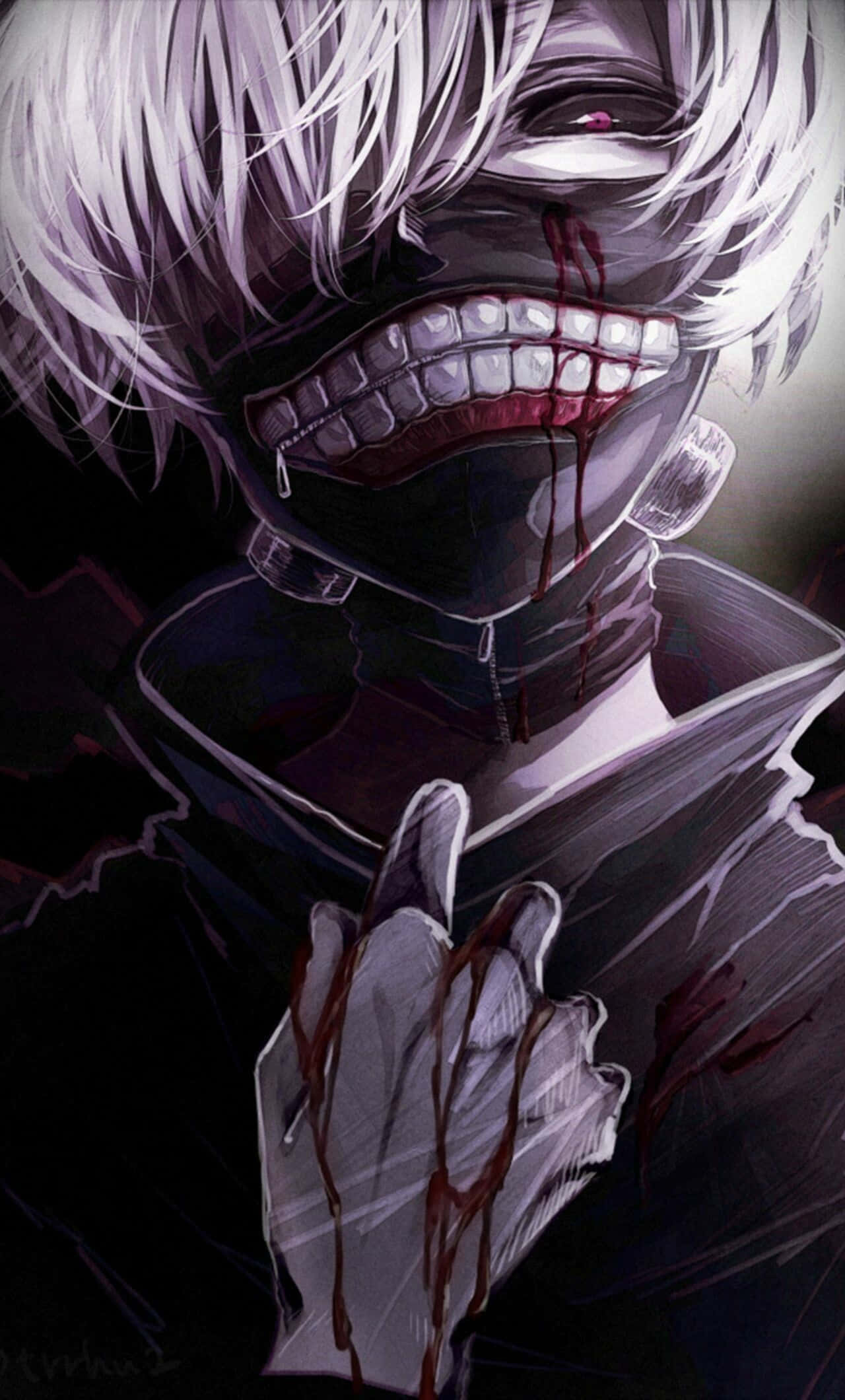 Cool Anime iPhone, anime character, white hair, Full HD Phone Wallpaper