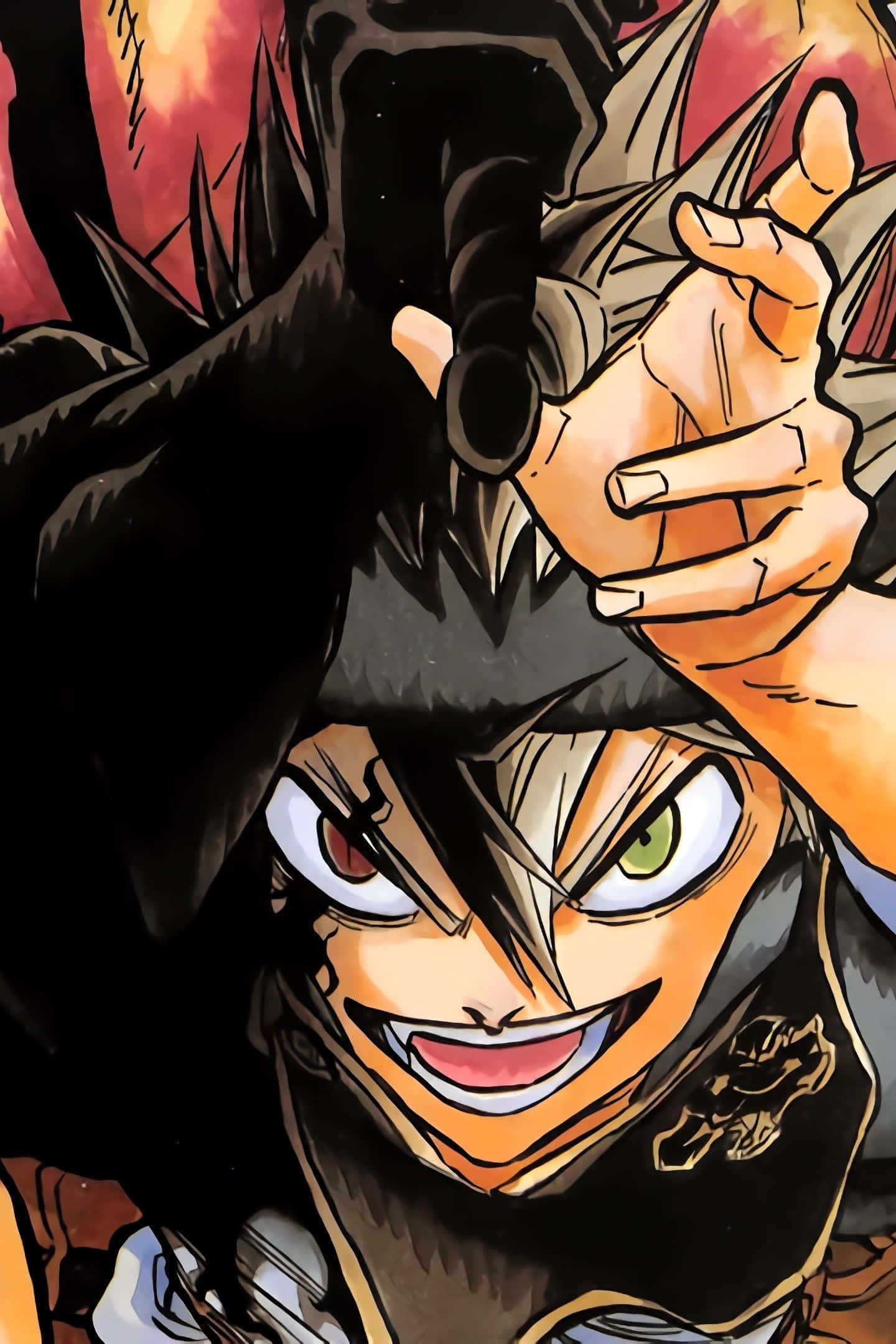 anime character, spiky hair, intense eyes, Full HD Phone Wallpaper
