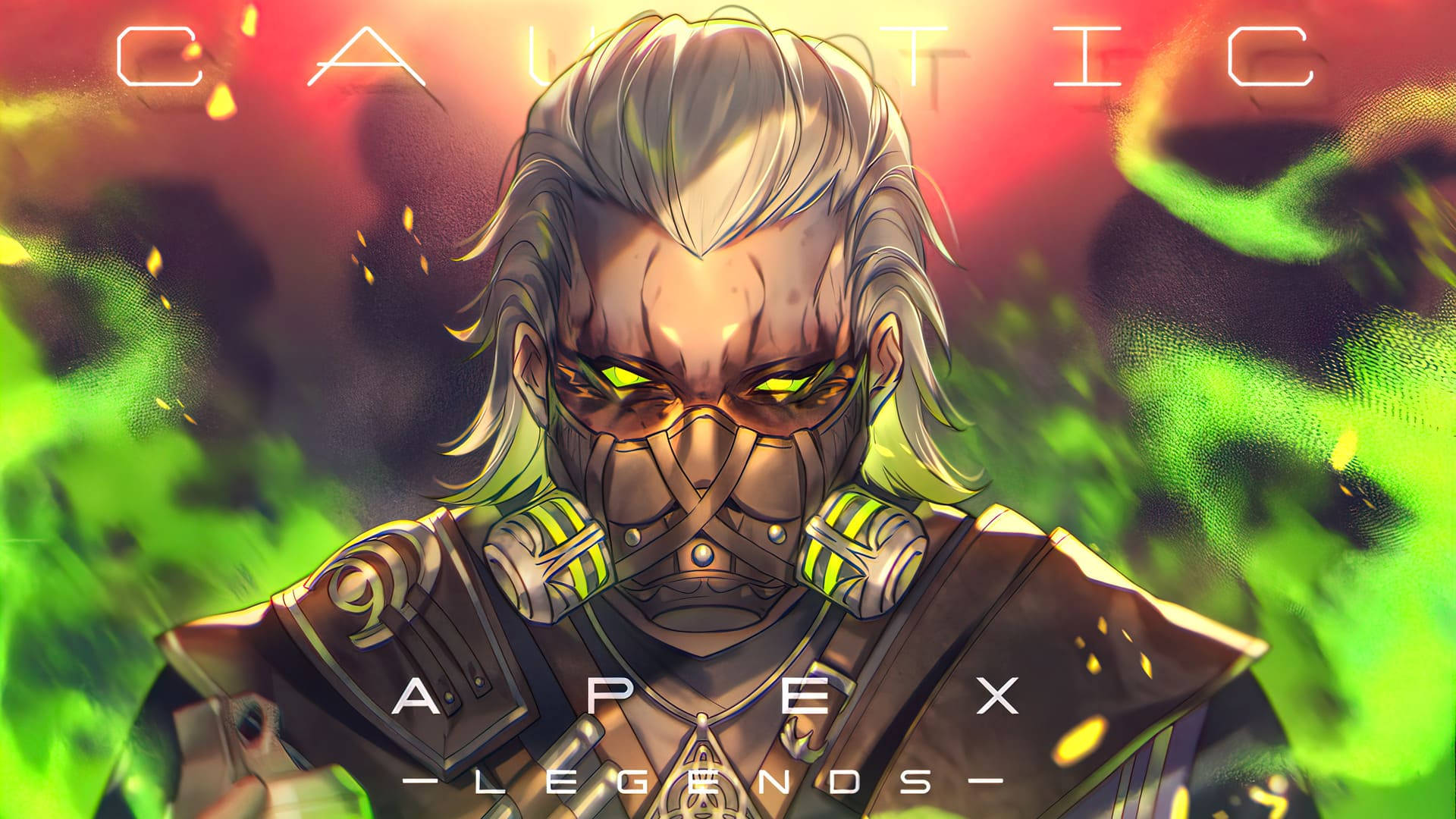Apex Legends, glowing yellow eyes, silver hair, Full HD Desktop Wallpaper