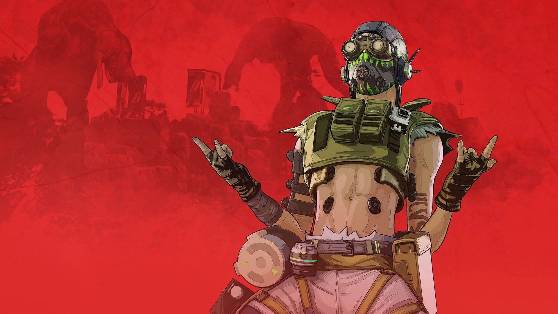 Cool Apex Legends, anime character, green tactical gear, Full HD Desktop Wallpaper