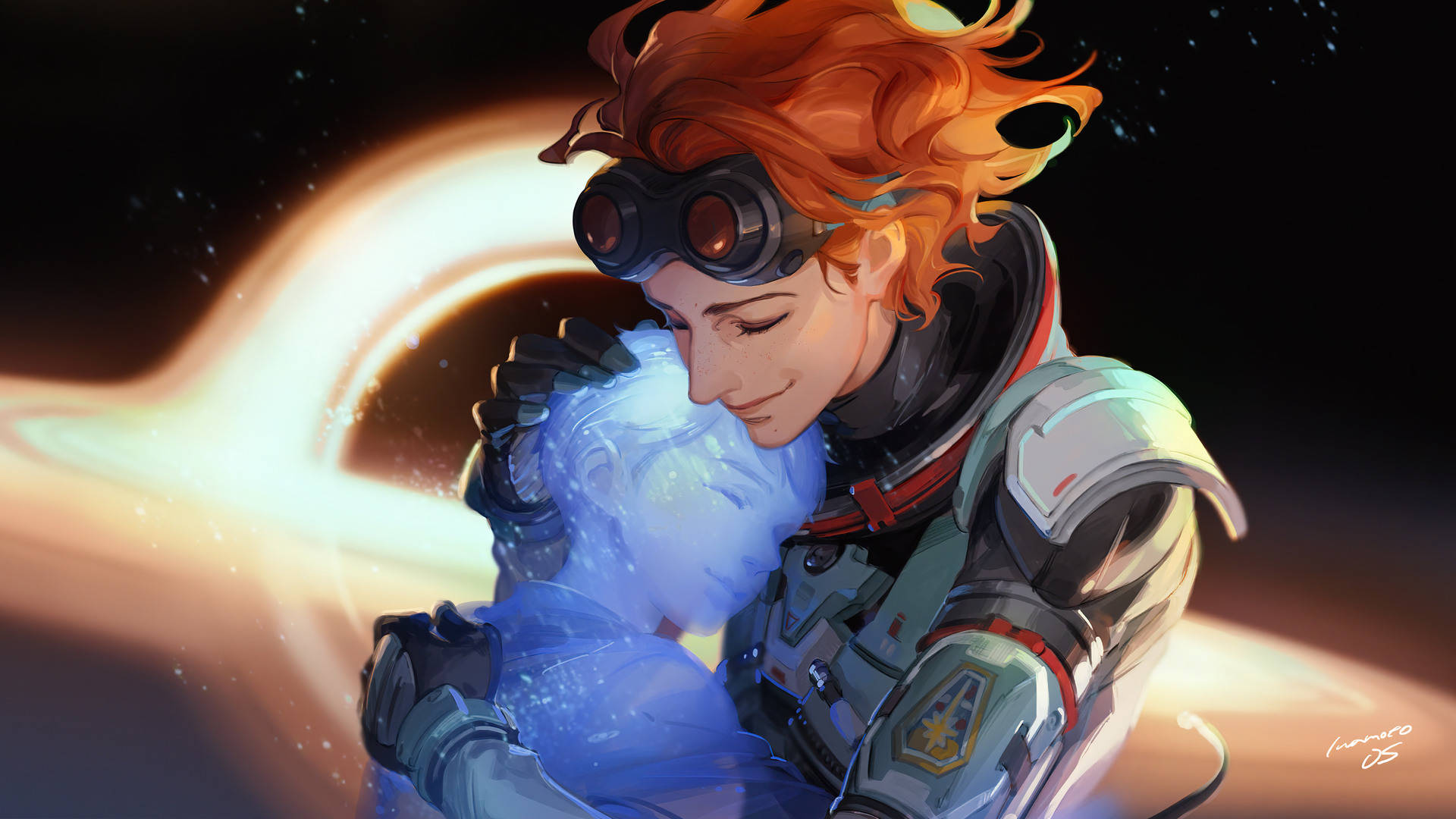 Apex Legends, red-haired astronaut, spacesuit, Full HD Desktop Wallpaper