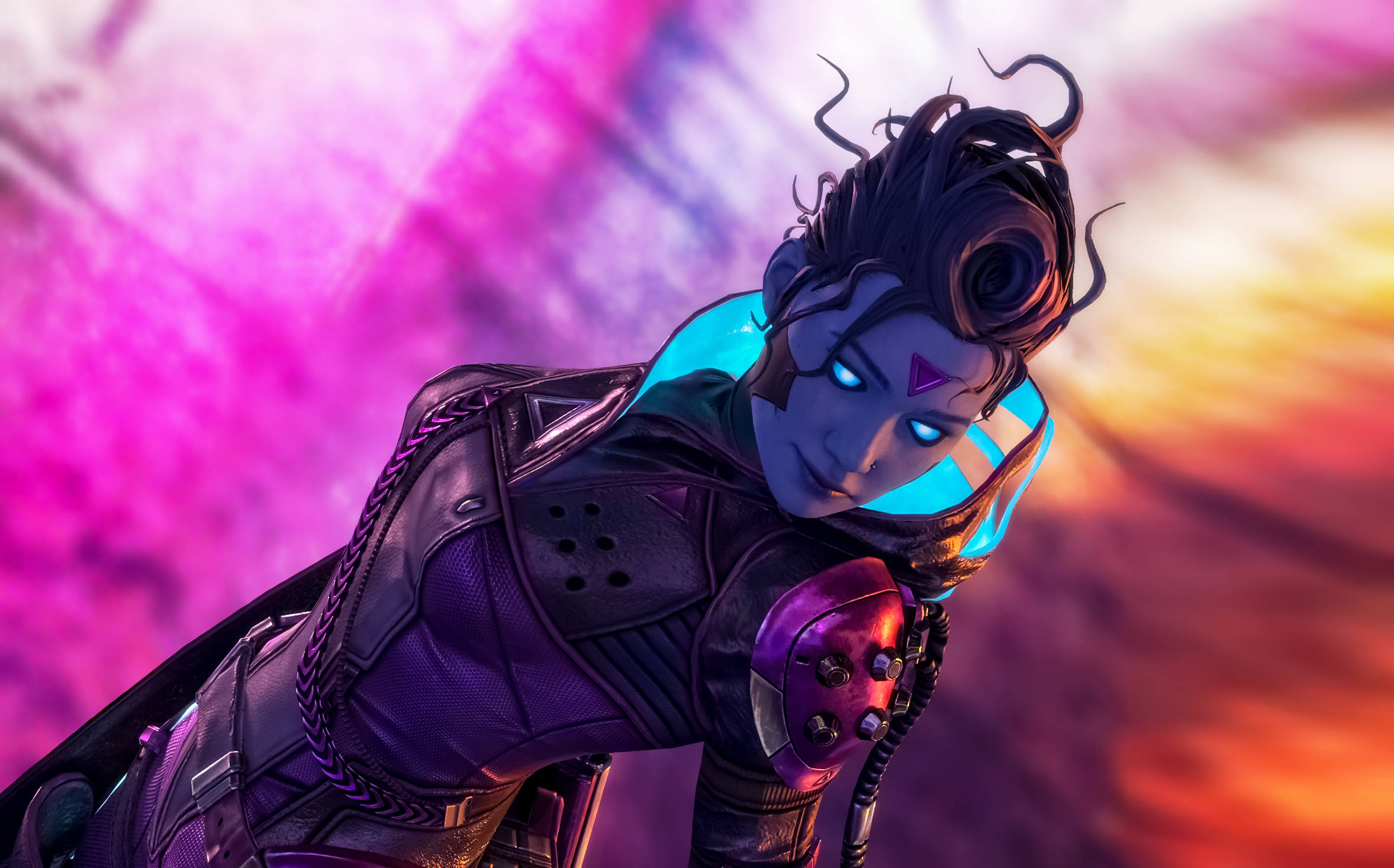 Apex Legends, glowing blue eyes, futuristic armor, Full HD Desktop Wallpaper