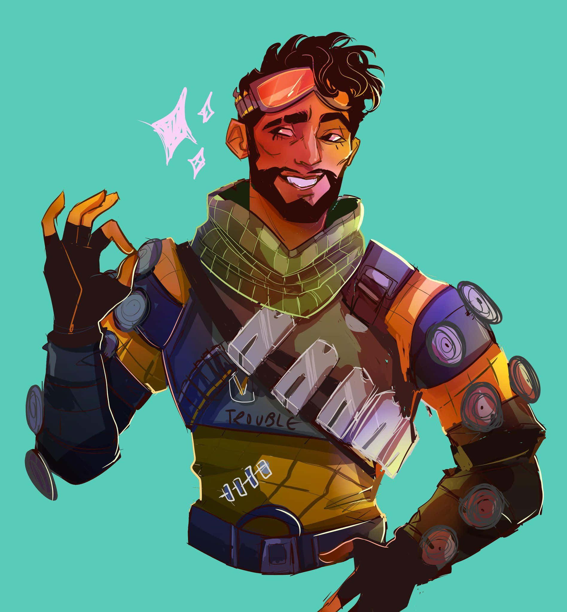 Apex Legends, tactical gear, teal background, Full HD Phone Wallpaper