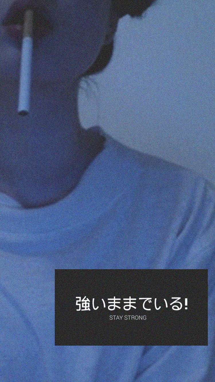 aesthetic girl cell phone art, blue-toned photo, cigarette, HD Phone Wallpaper