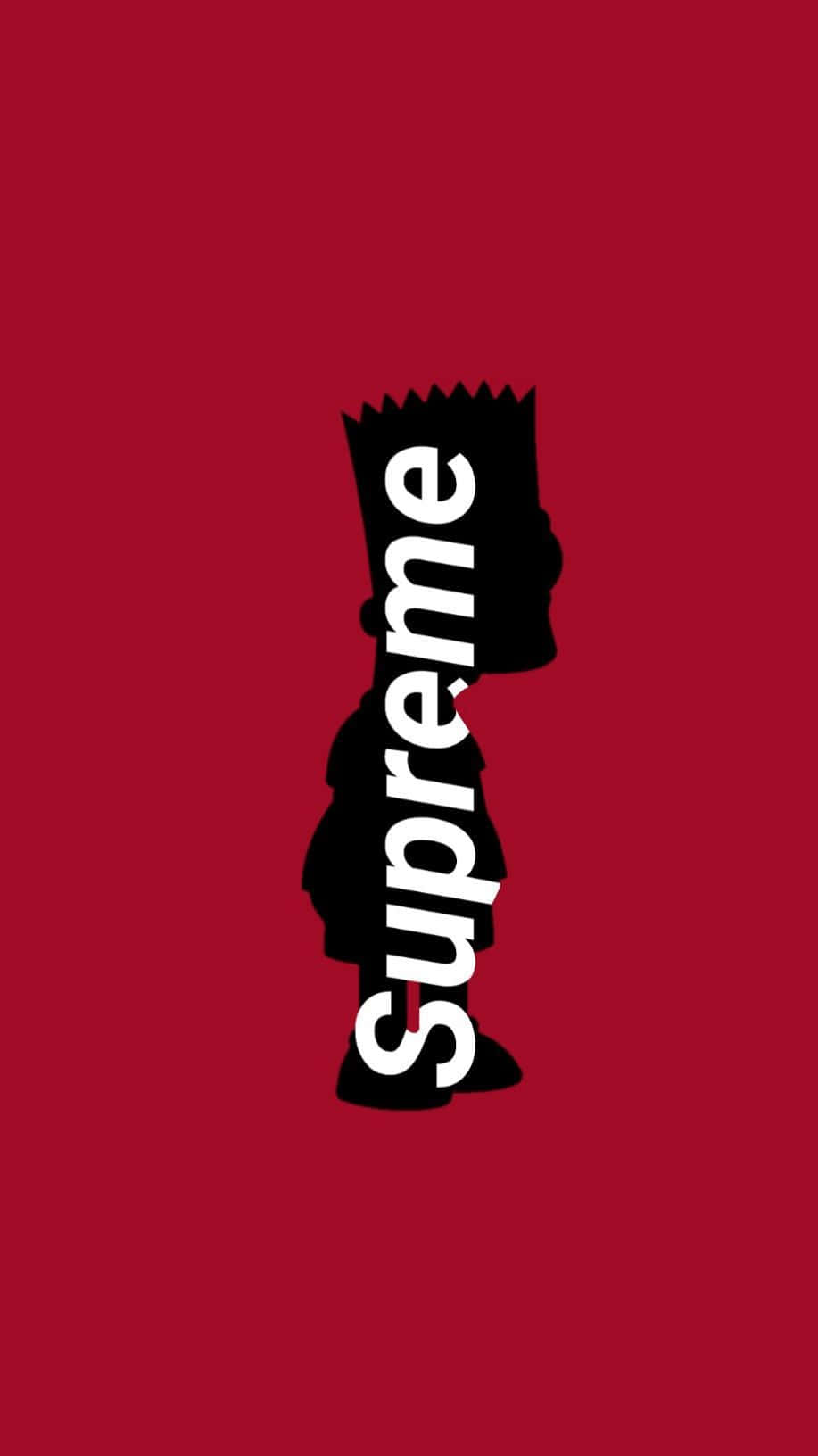 Bart Simpson, Supreme, black silhouette, HD Phone Wallpaper