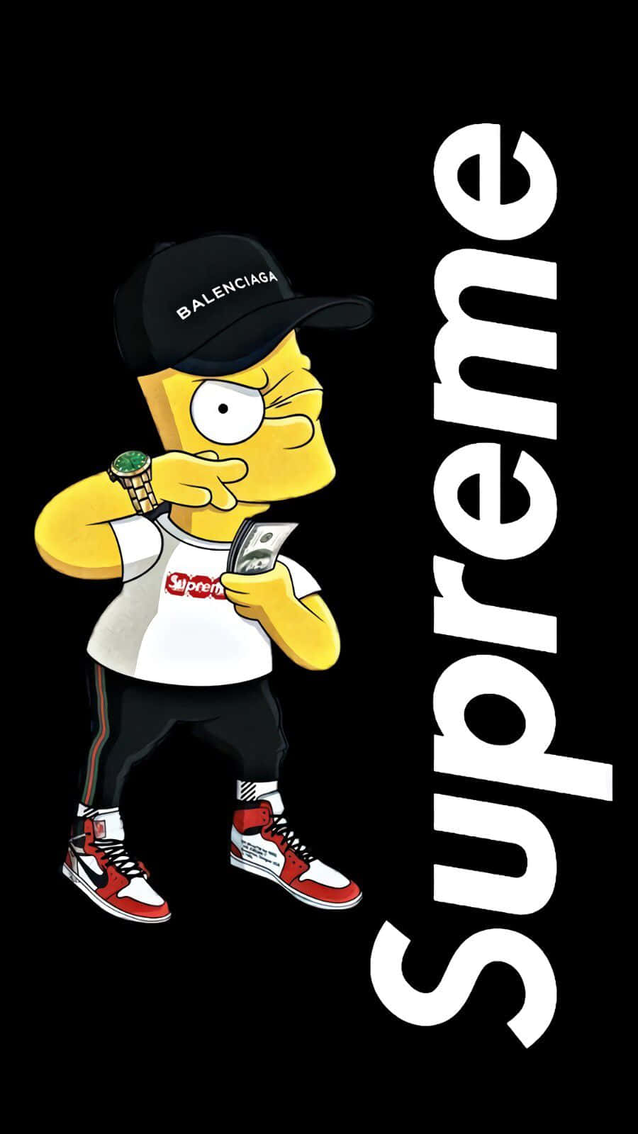 Bart Simpson, Supreme, luxury gear, HD Phone Wallpaper