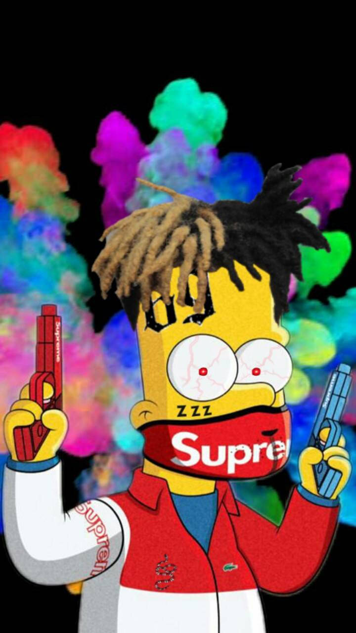 Bart Simpson, dreadlocks, Supreme gear, HD Phone Wallpaper