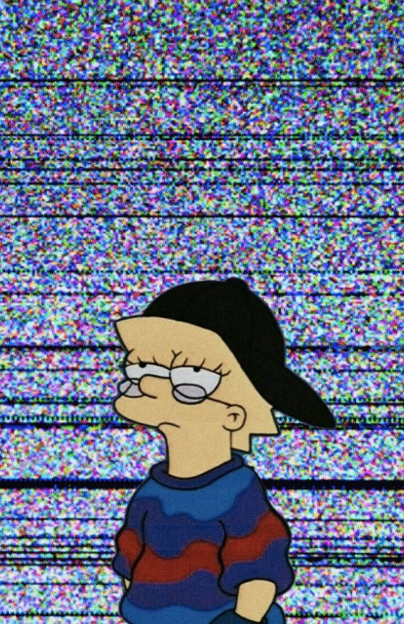 Bart Simpson, glitch, trippy aesthetic, HD Phone Wallpaper