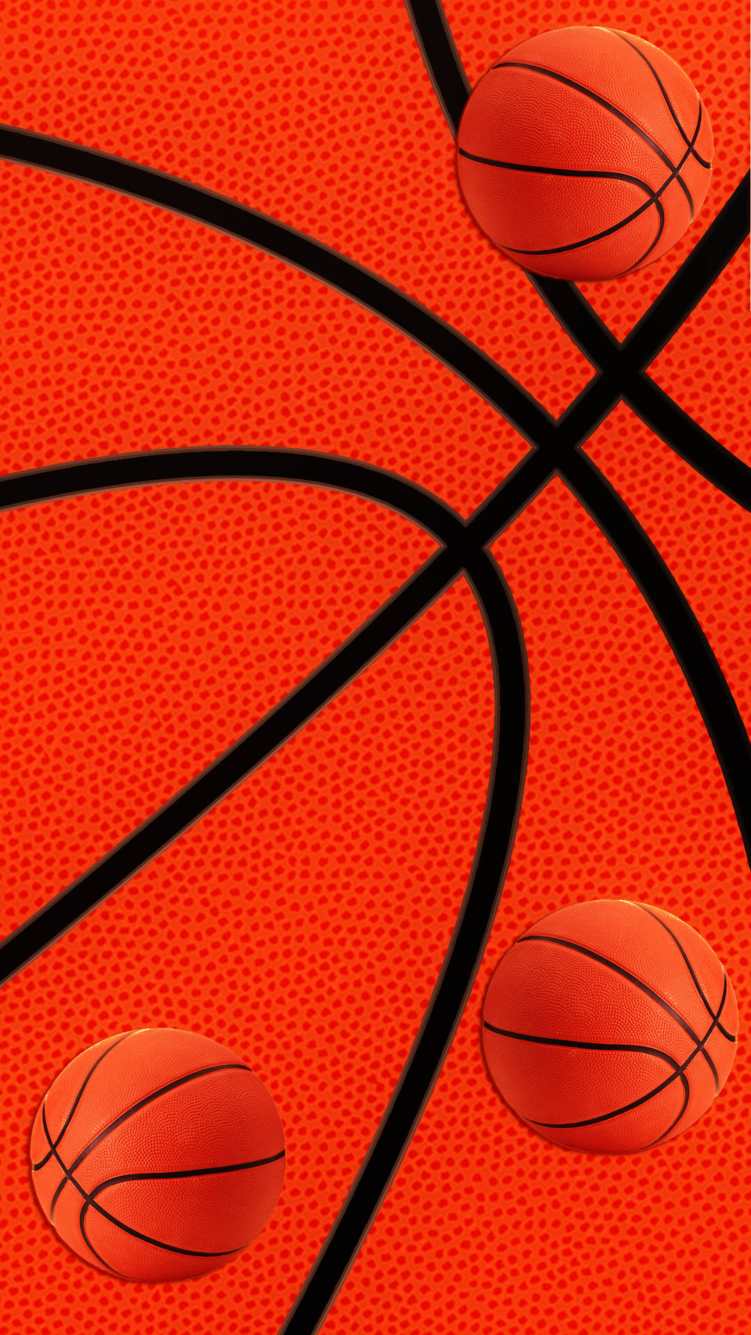 orange, basketball, red textured background, Full HD Phone Wallpaper