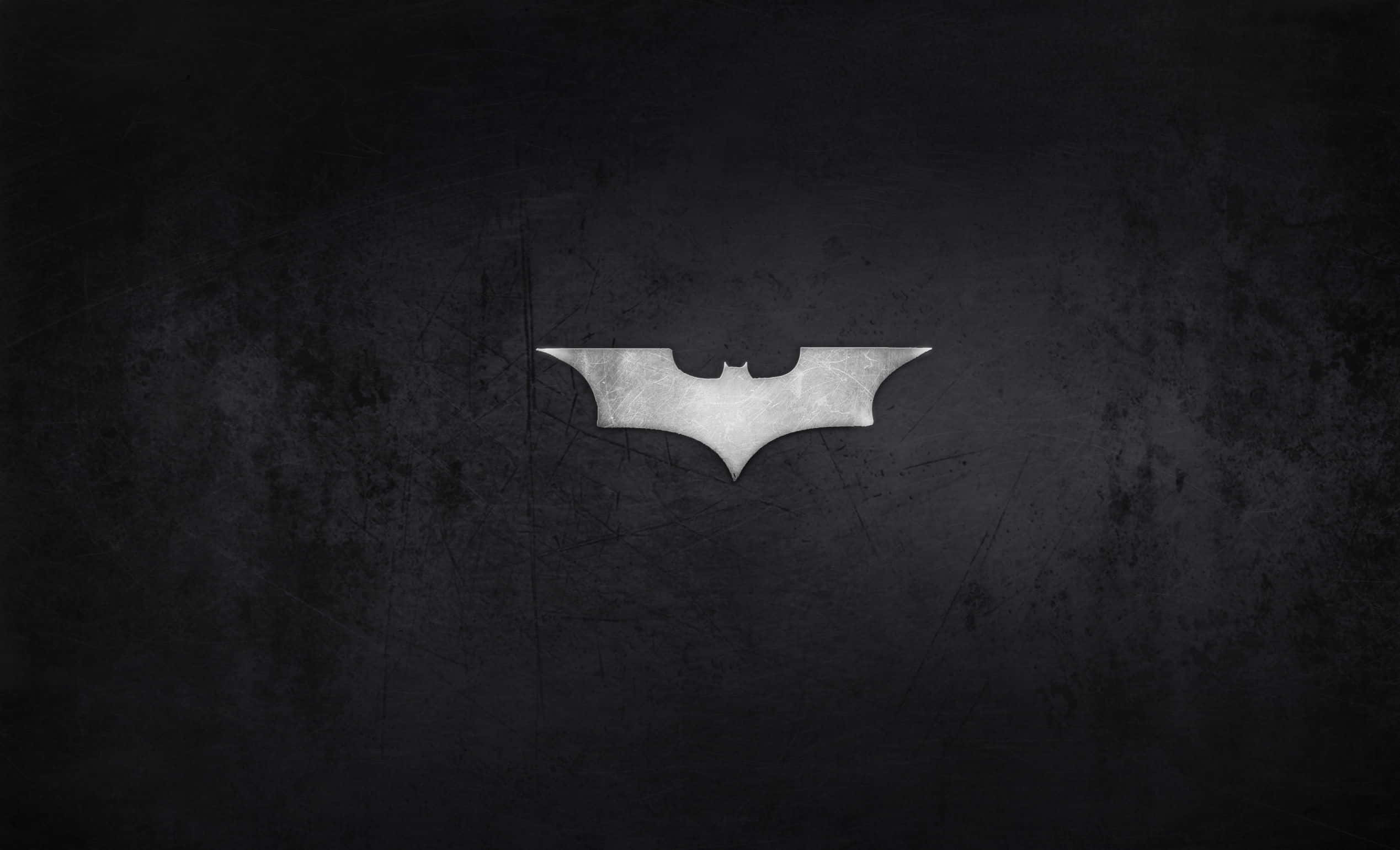 Cool Batman, silver logo, metallic bat symbol, Full HD Desktop Wallpaper