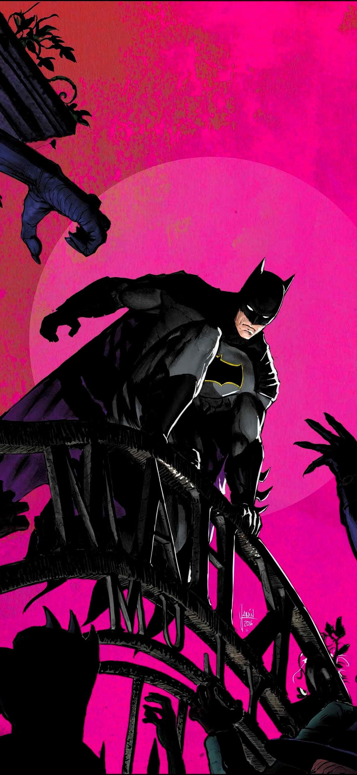 Cool Batman, Batman, twisted metal structure, 2K Phone Wallpaper
