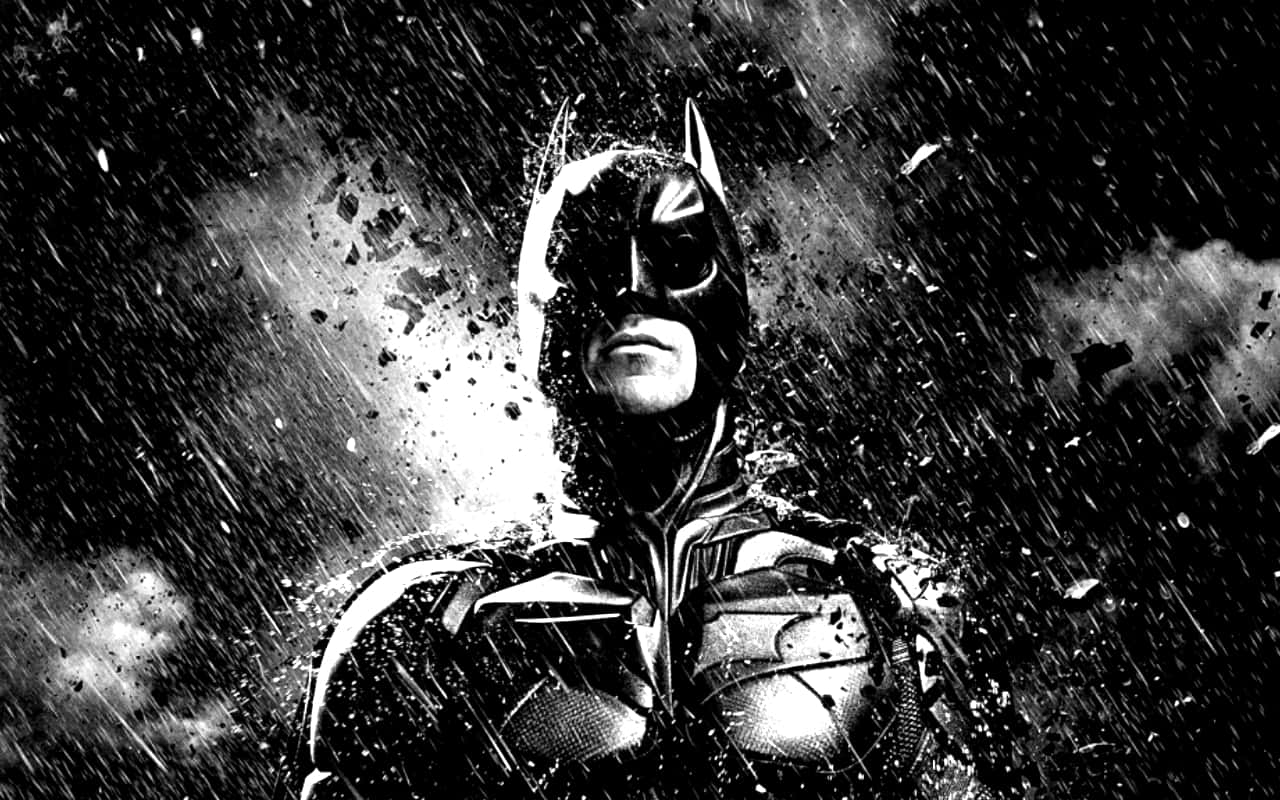 Batman, monochrome, storm, HD Desktop Wallpaper