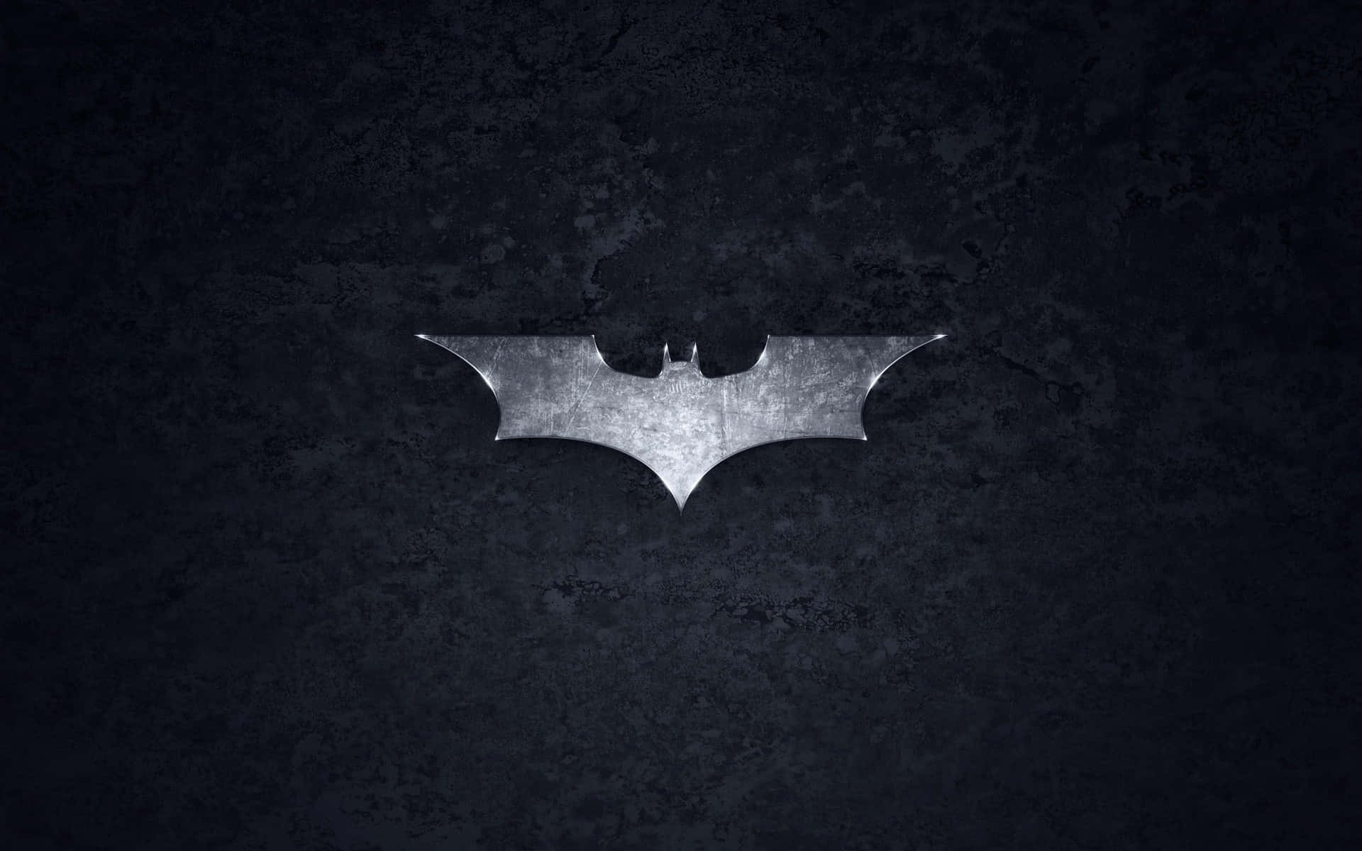 Cool Batman, silver logo, metallic bat symbol, Full HD Desktop Wallpaper