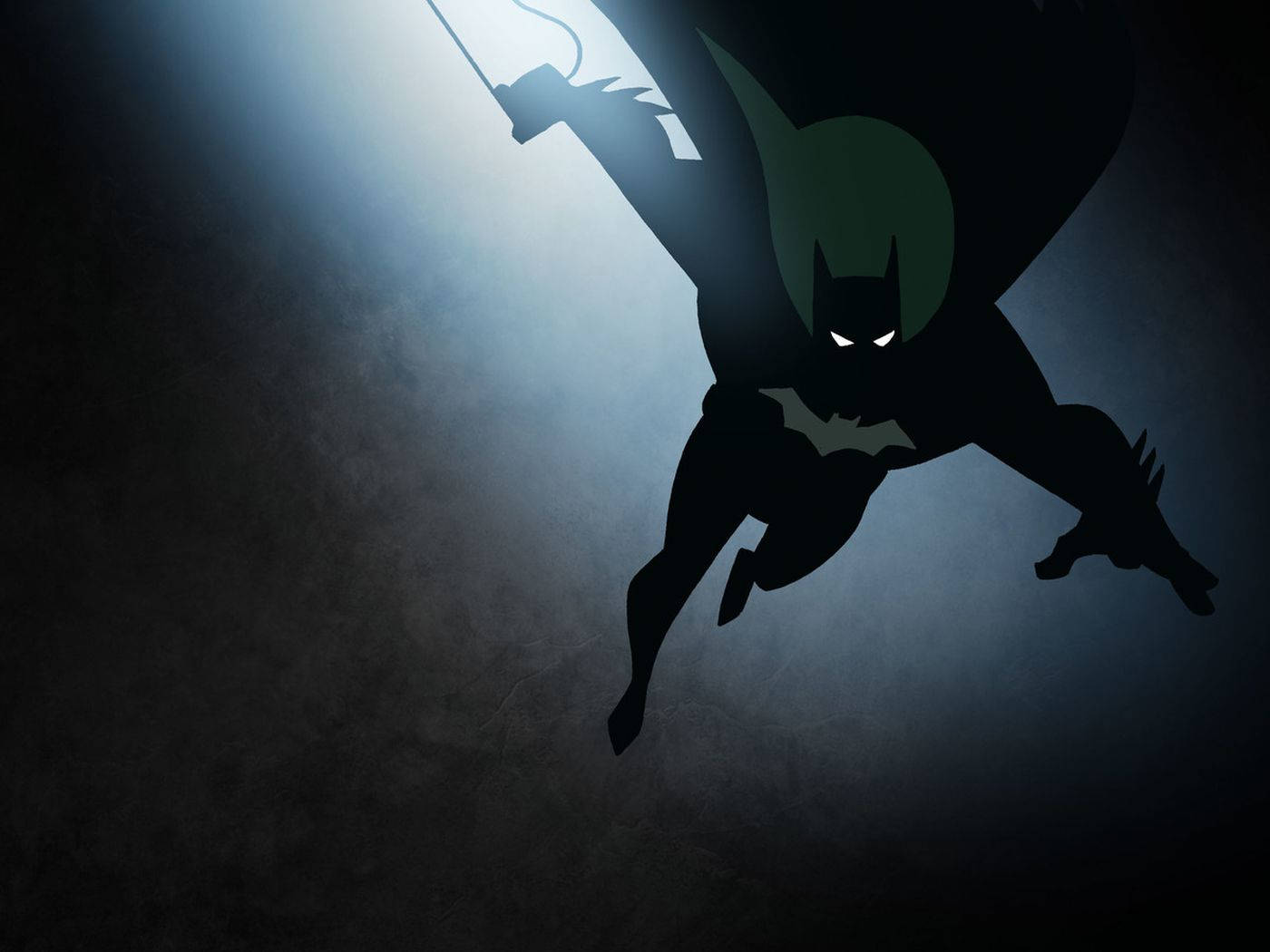 Batman, animated, silhouette, HD Desktop Wallpaper