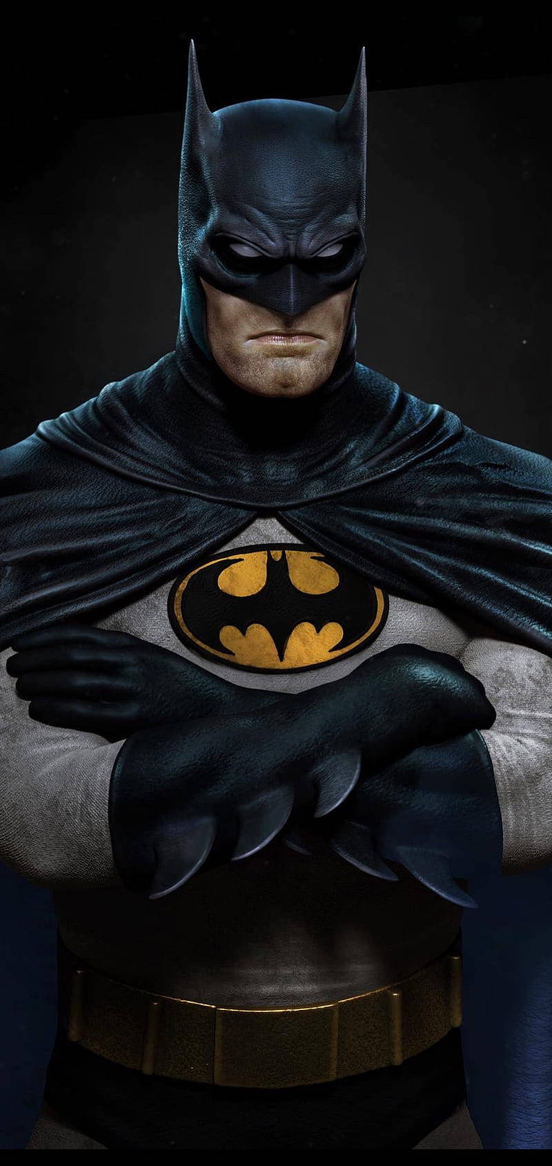 Batman, black cape, yellow bat symbol, HD Phone Wallpaper