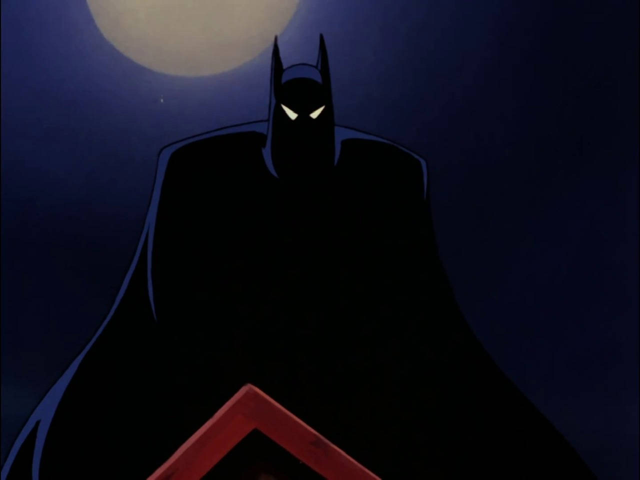 Batman, silhouette, full moon, HD Desktop Wallpaper