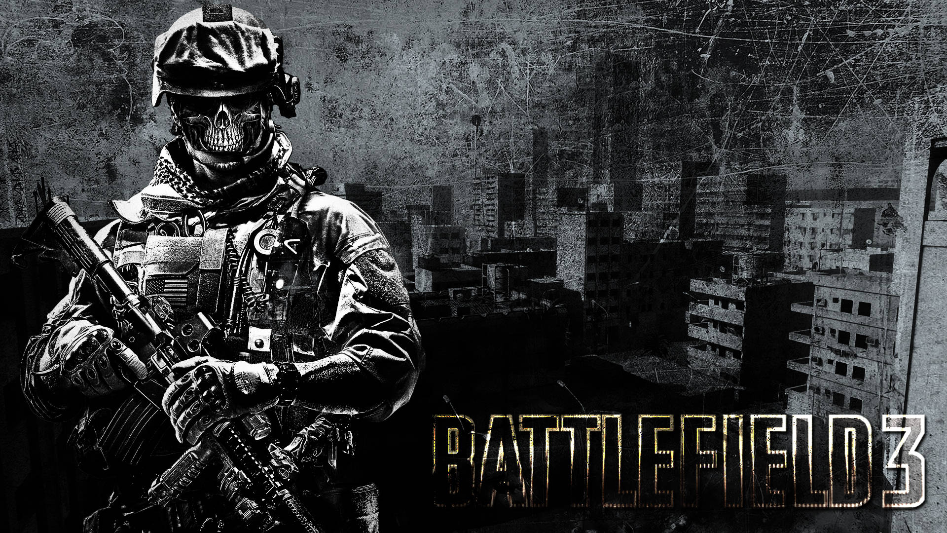 Battlefield 3, skull mask, tactical gear, Full HD Desktop Wallpaper