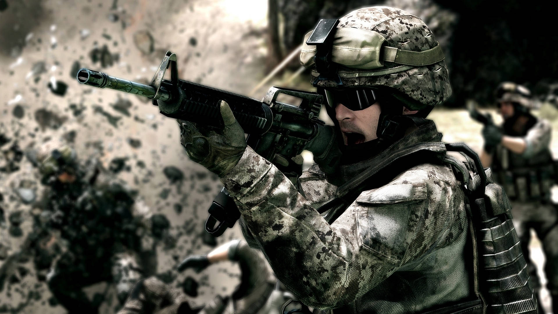 Cool Battlefield 3, soldier, camouflage gear, Full HD Desktop Wallpaper