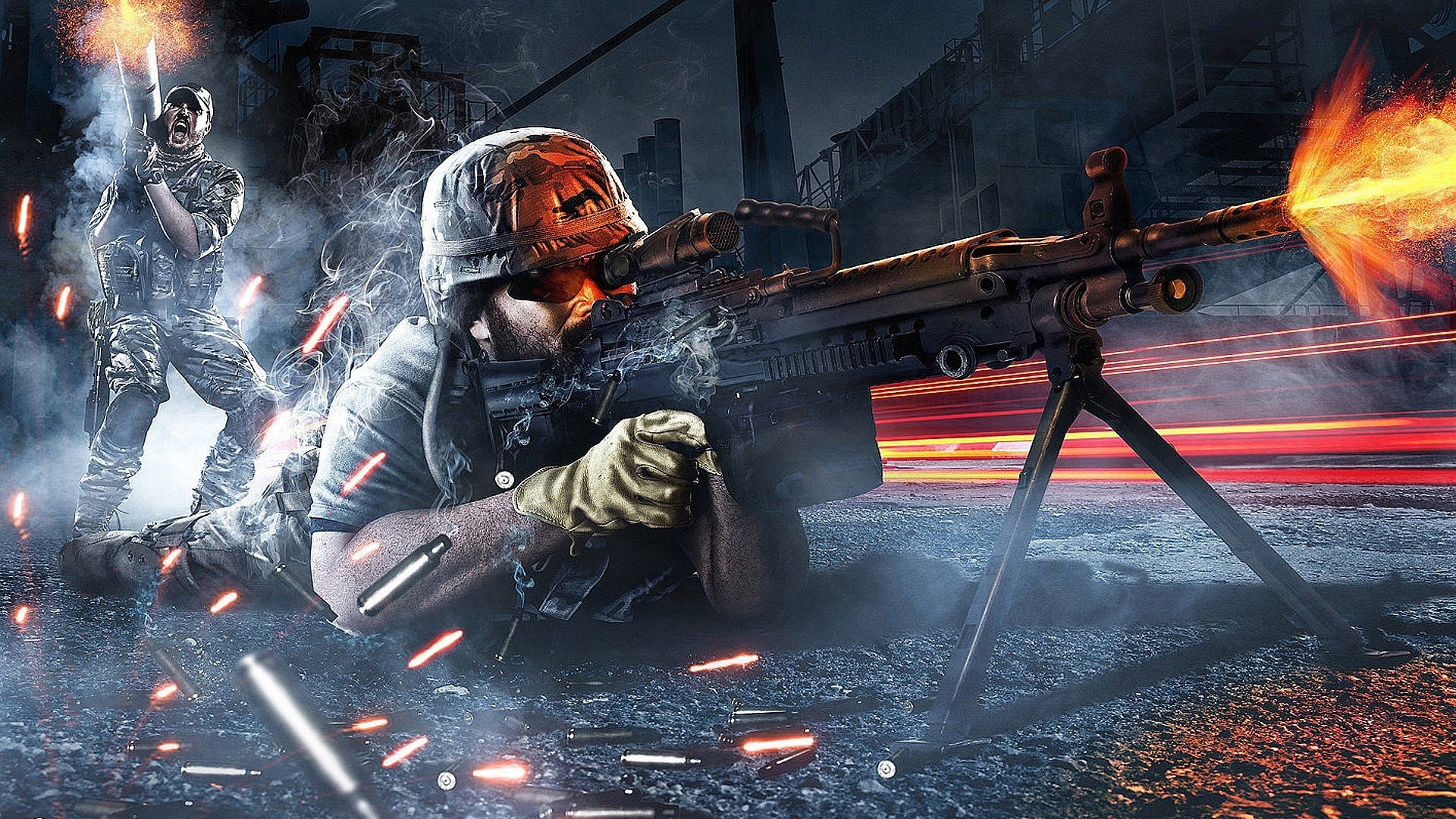 Battlefield 3, soldiers, combat gear, Full HD Desktop Wallpaper