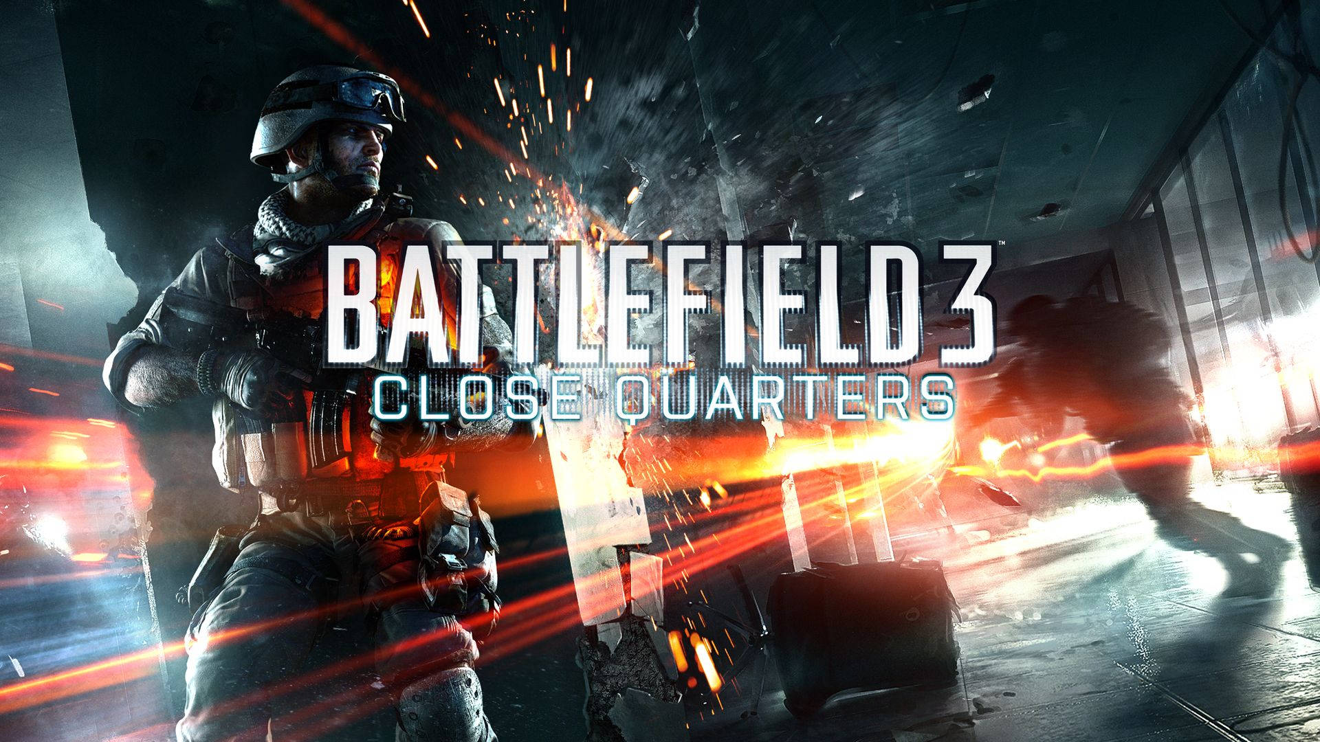 Battlefield 3, combat gear, dark urban corridor, Full HD Desktop Wallpaper