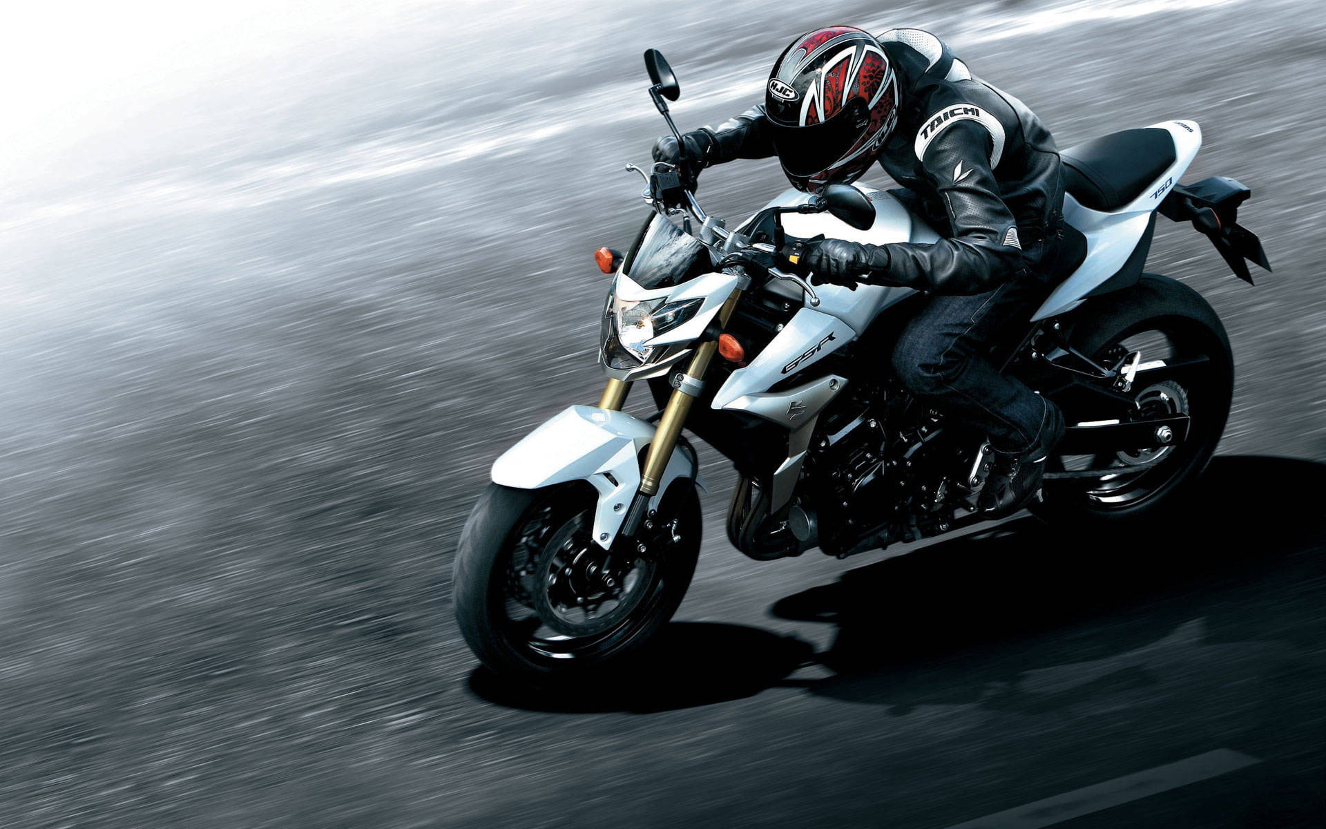 Cool Bike, white sportbike, full gear, Full HD Desktop Wallpaper