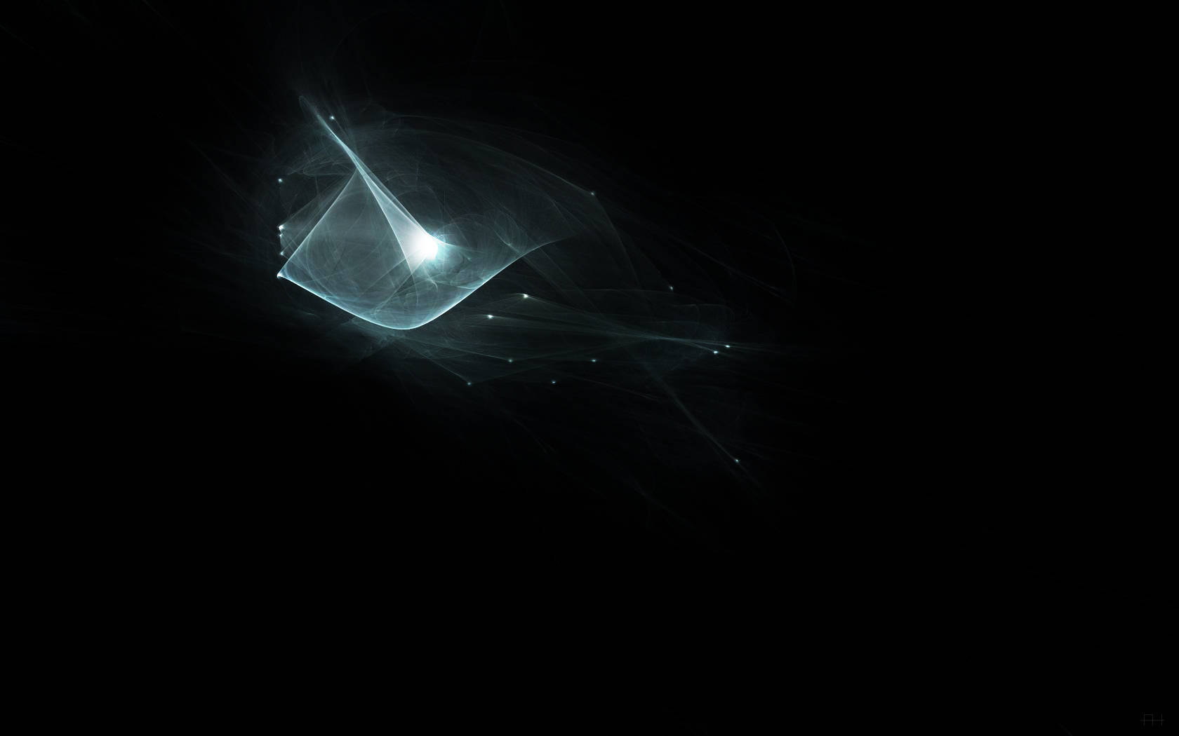Digital Wave, Cool Black, glowing cyan, HD Desktop Wallpaper