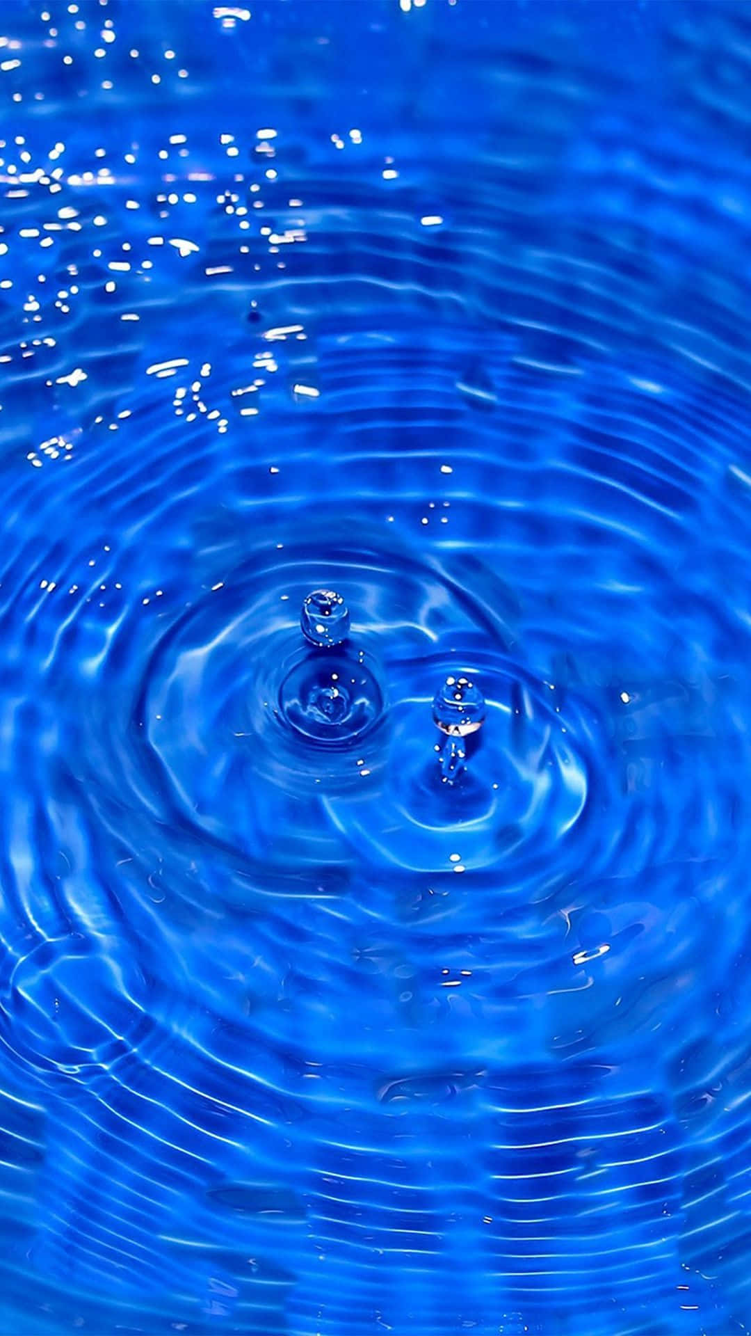 Cool Blue Abstract iPhone, water droplets, vibrant blue pool, Full HD Phone Wallpaper