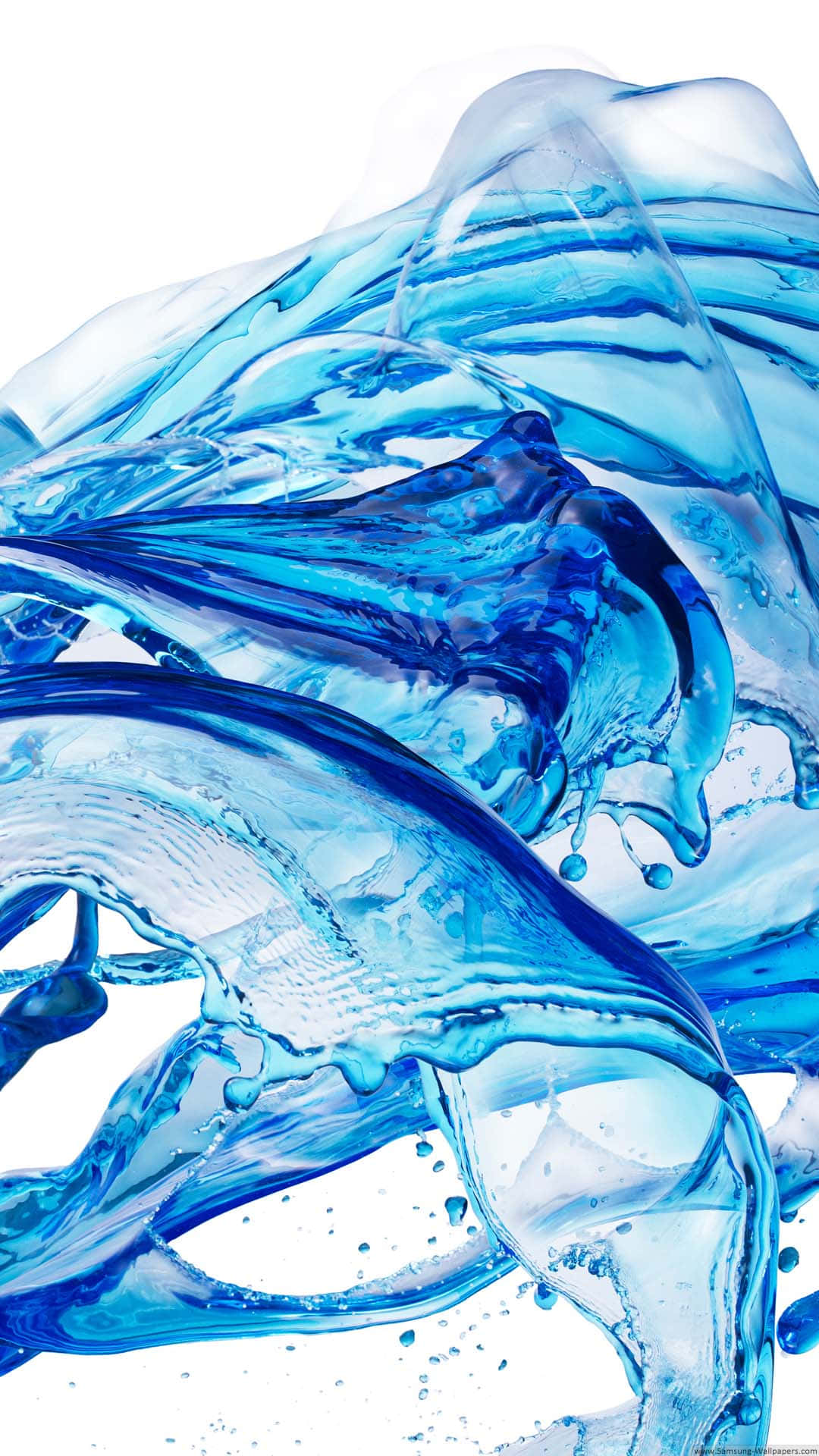 Cool Blue Abstract iPhone, liquid splash, swirling blue liquid, Full HD Phone Wallpaper