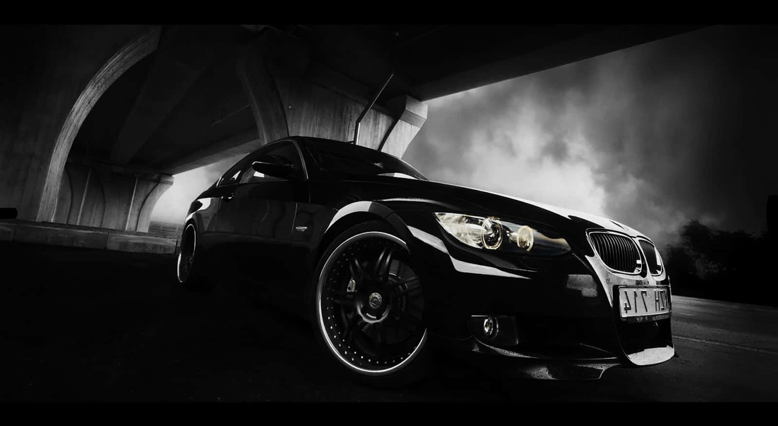 BMW, sleek black, sports car, HD Desktop Wallpaper