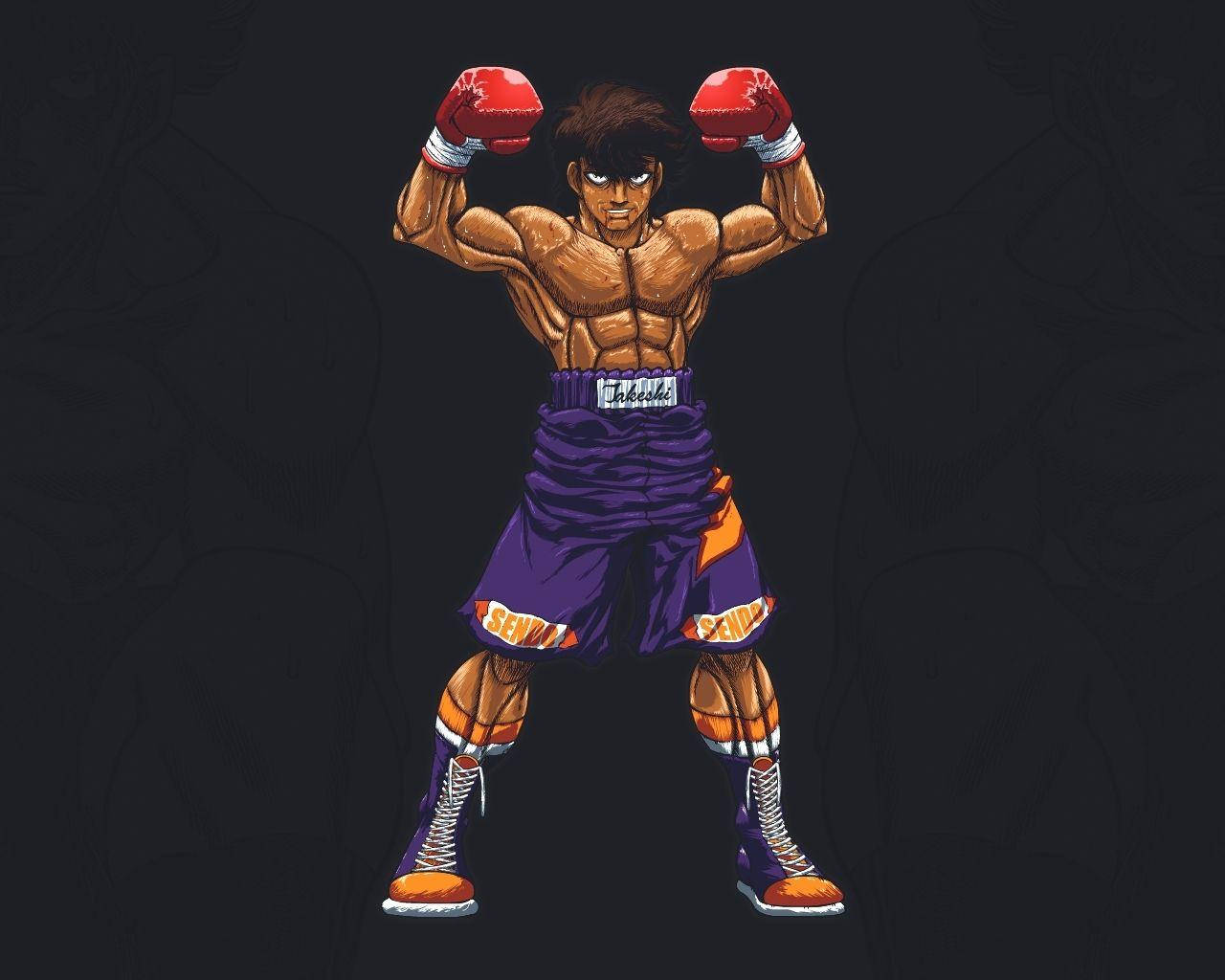 Cool Boxing, anime boxer, purple shorts, HD Desktop Wallpaper