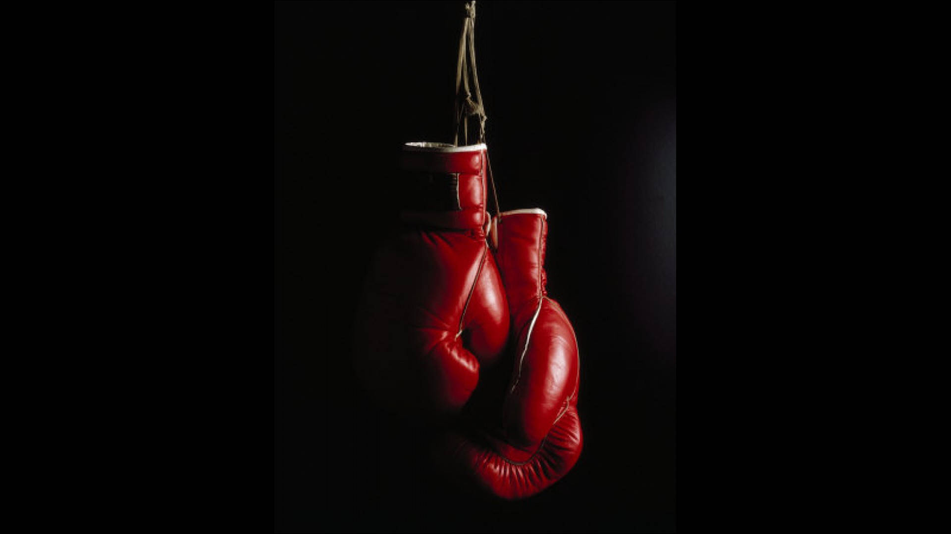 Cool Boxing, red boxing gloves, stark black background, Full HD Desktop Wallpaper