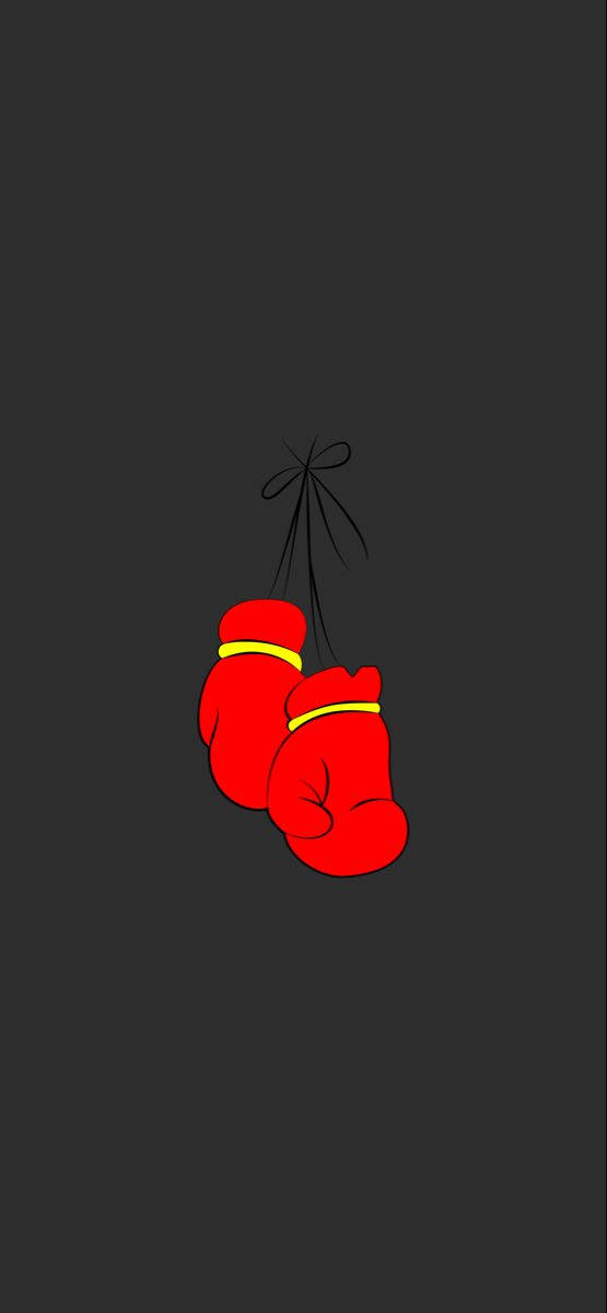 cool boxing 555 x 1200, red boxing gloves, yellow stripes, SD Phone Wallpaper