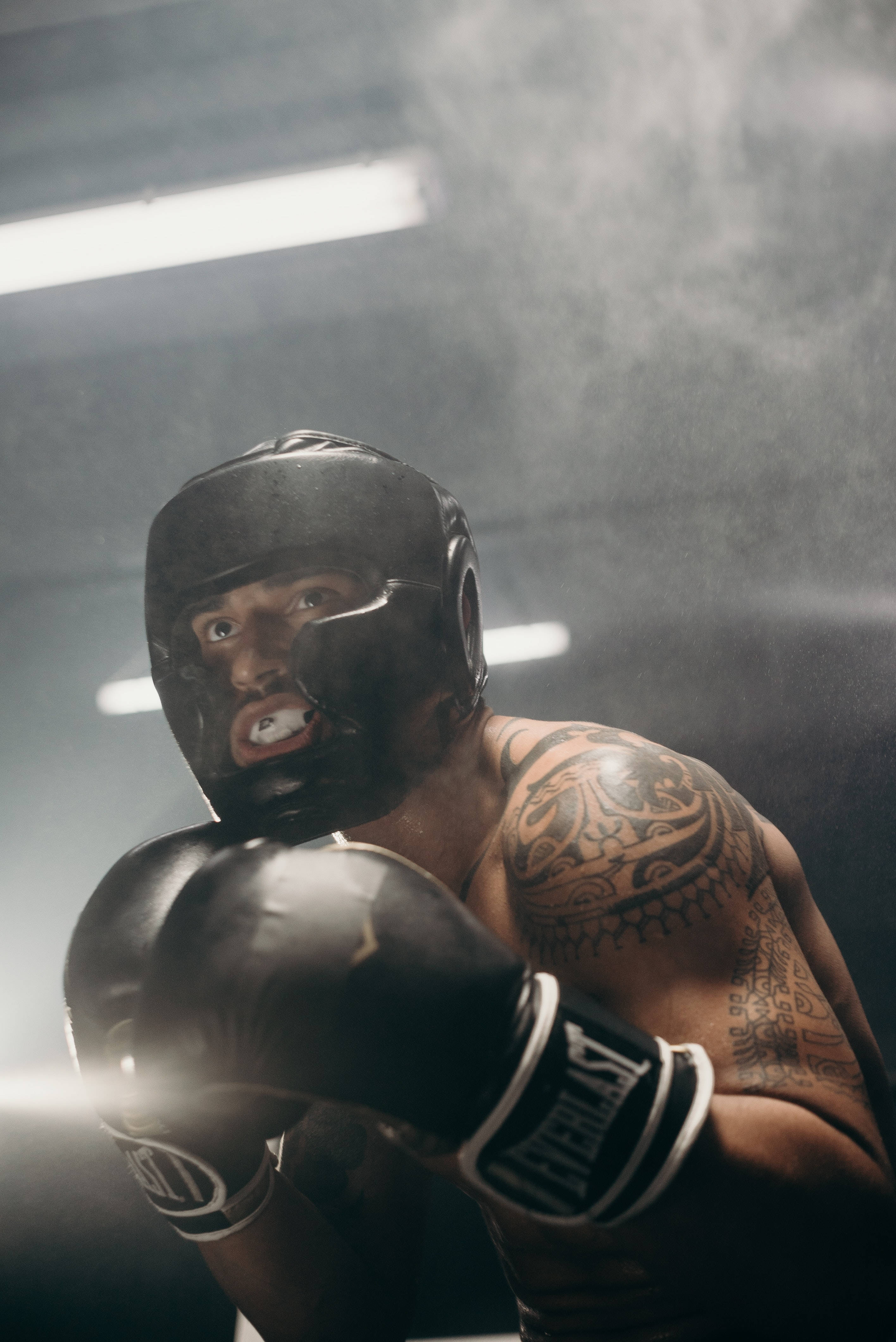 Cool Boxing, black gear, smoke, 4K Phone Wallpaper