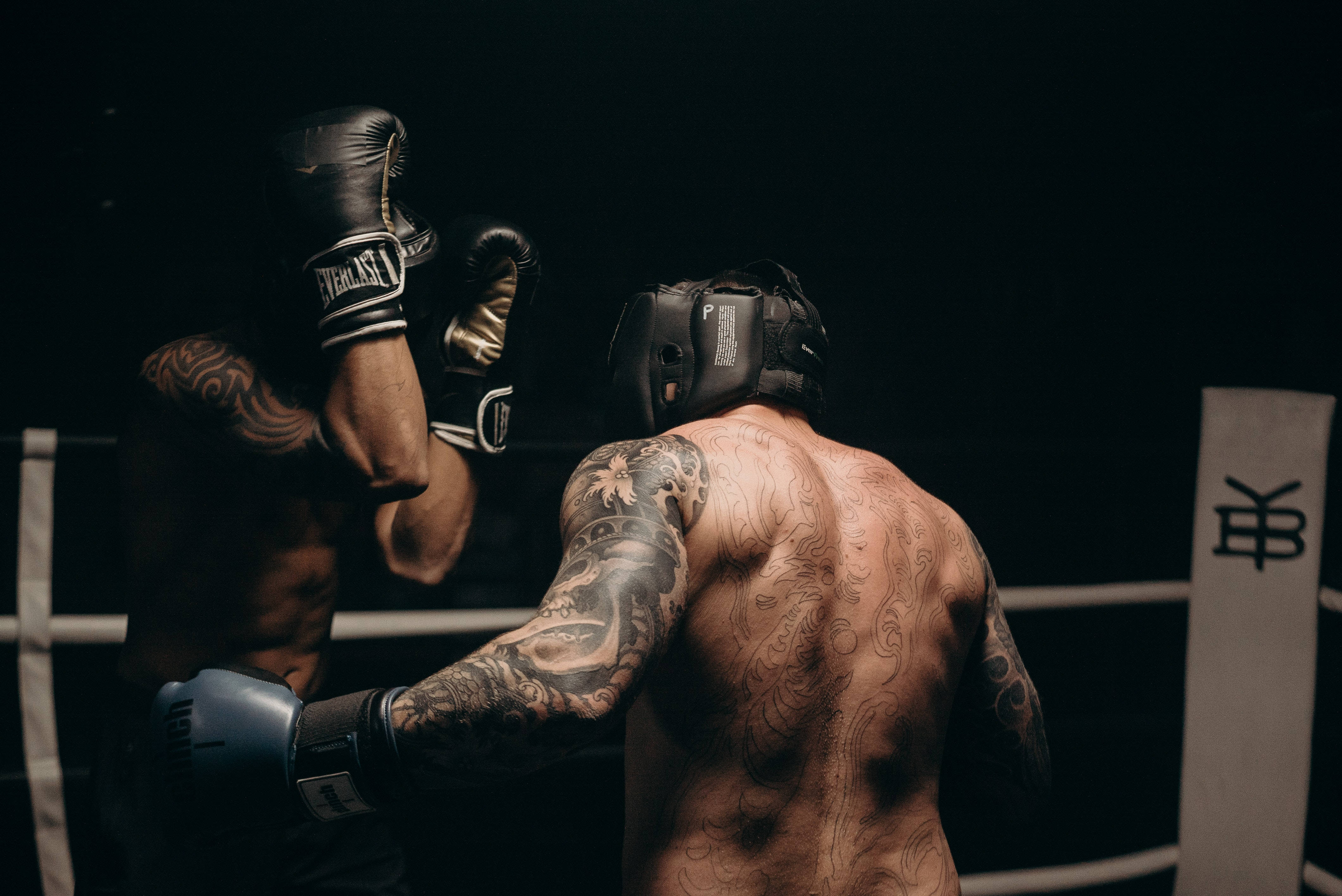 Cool Boxing, ring, tattooed boxers, 4K Desktop Wallpaper